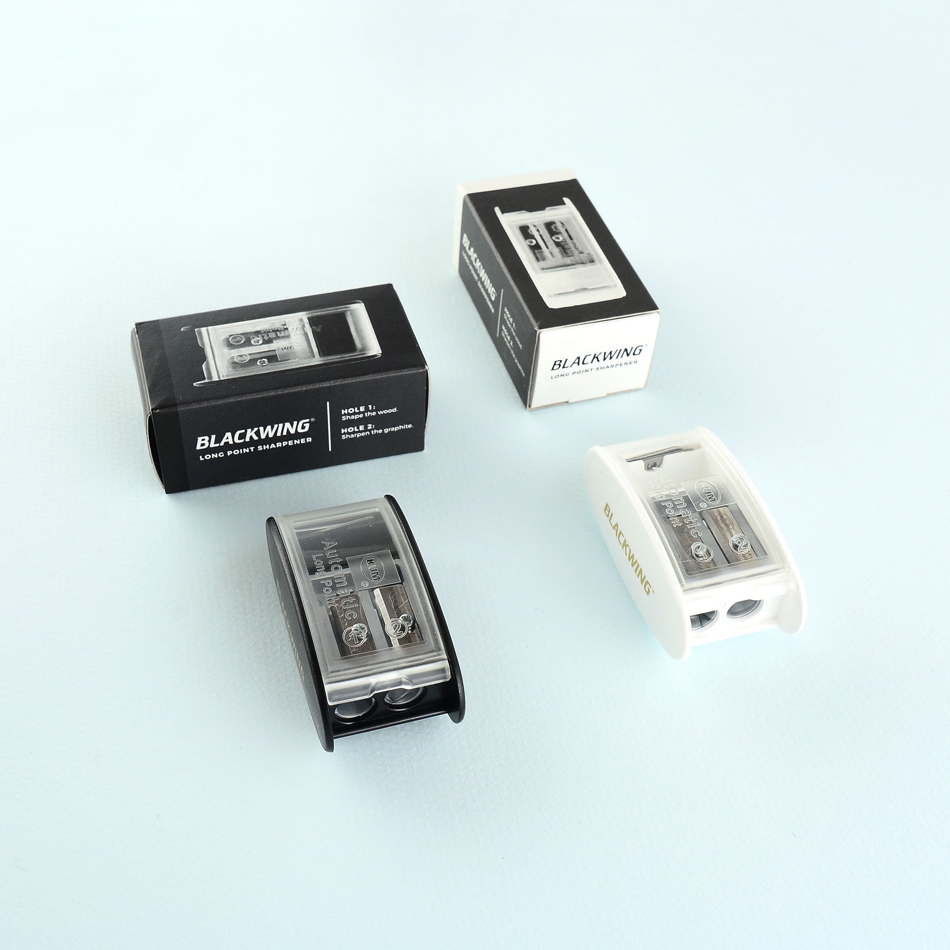 Palomino Blackwing KUM Long Point Sharpener | Black or White 