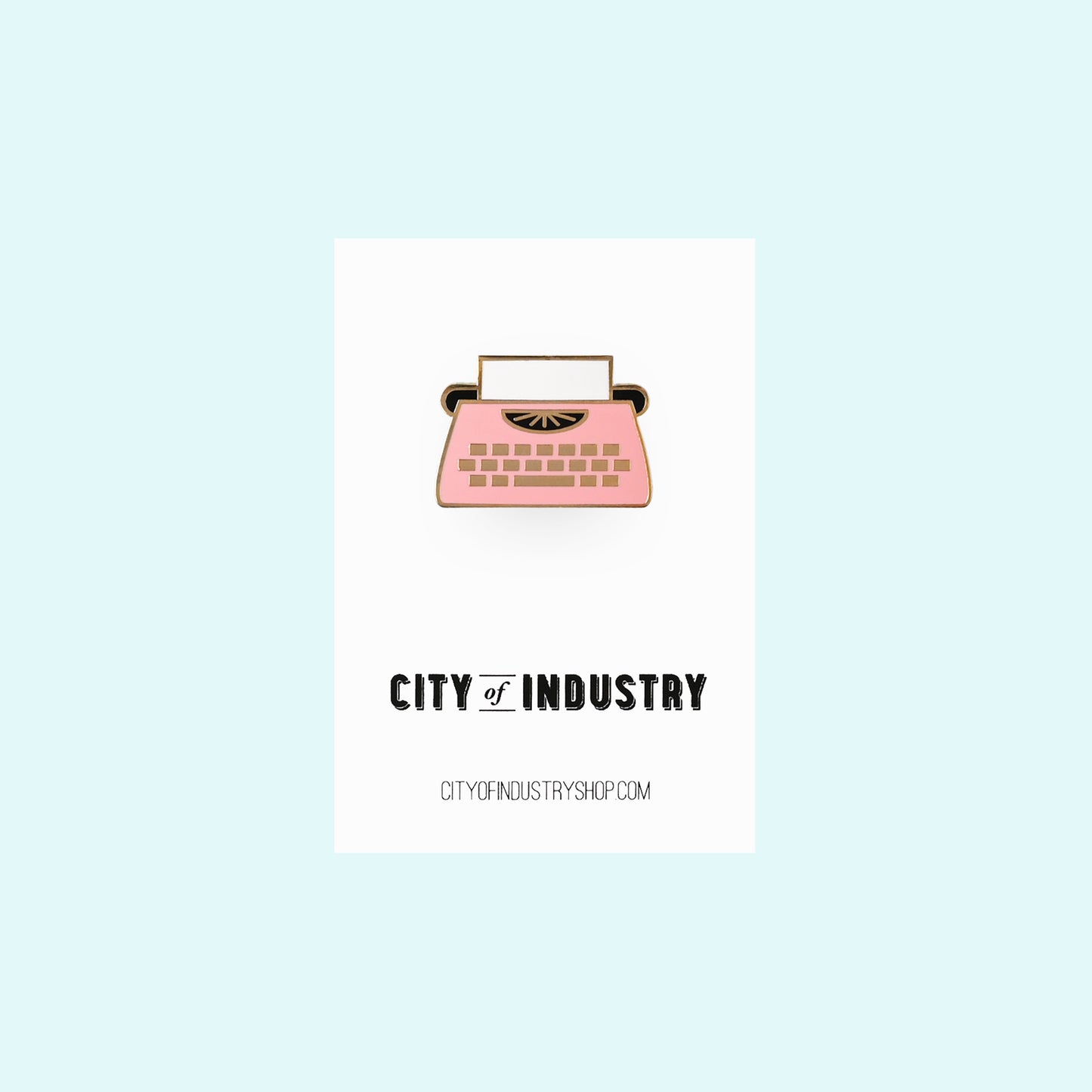 City of Industry Typewriter Enamel Pin 