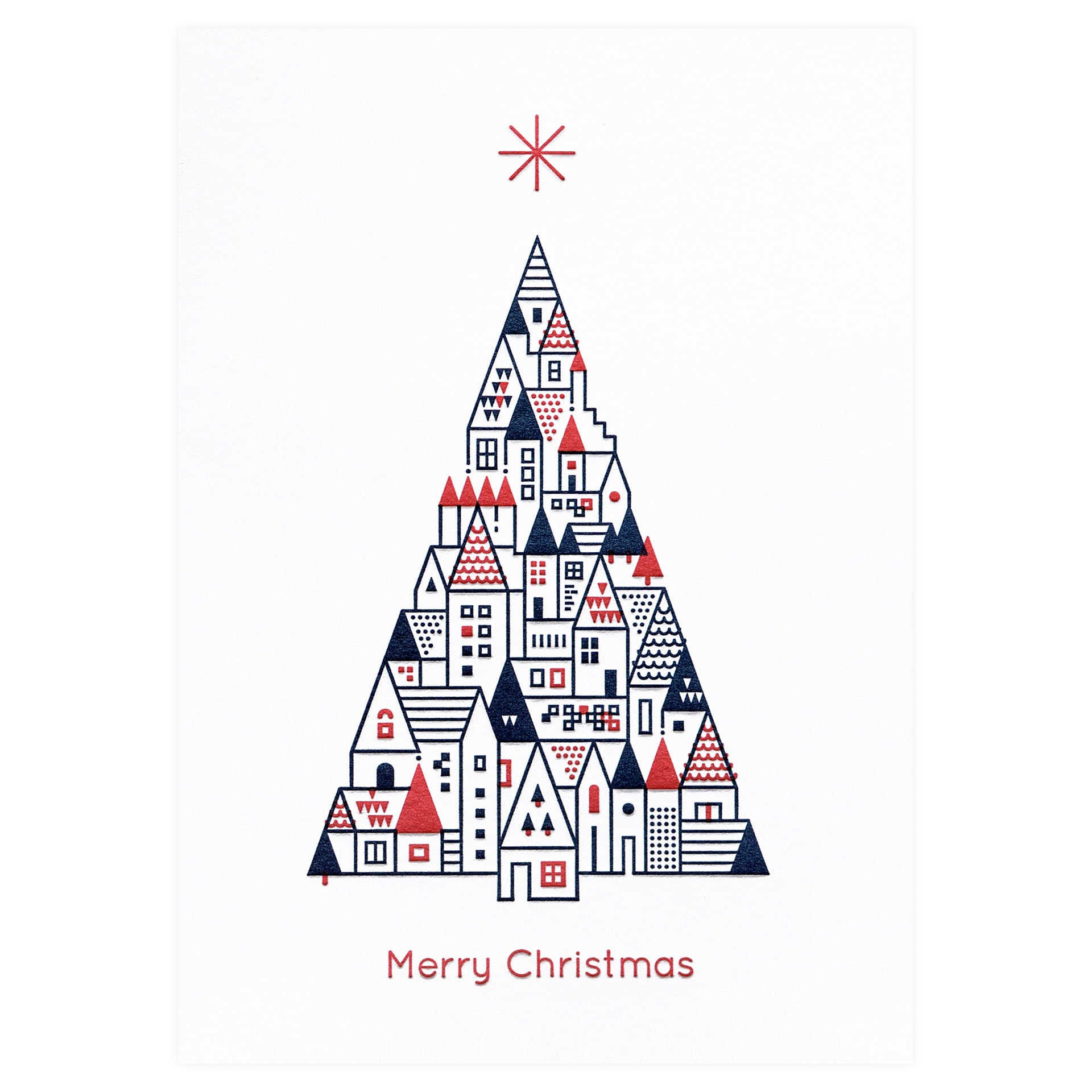 The City Works Letterpress Christmas Greeting Card 