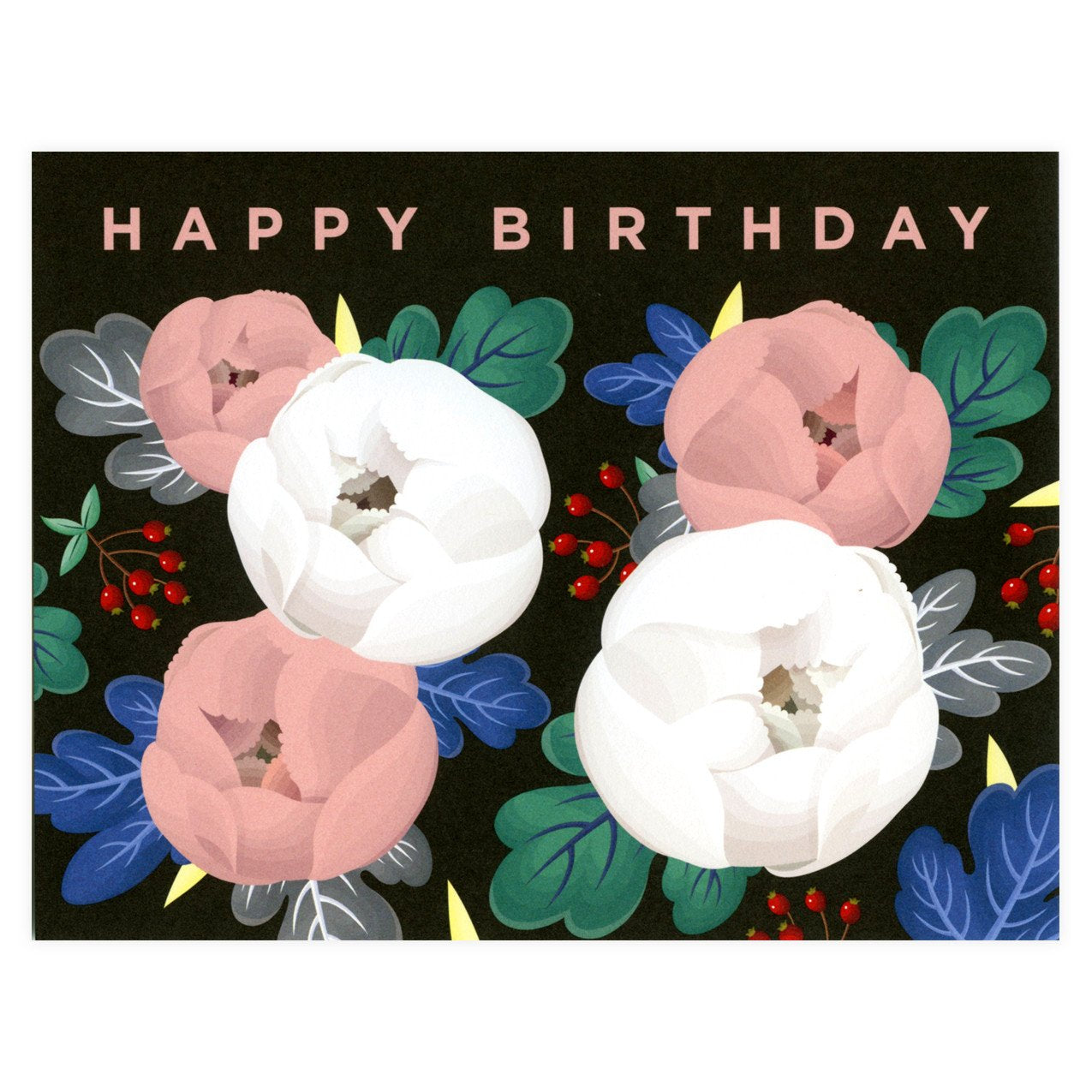 Clap Clap Birthday Peonies Greeting Card 