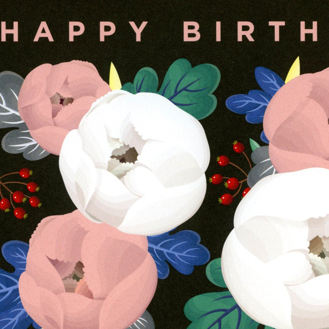 Clap Clap Birthday Peonies Greeting Card 