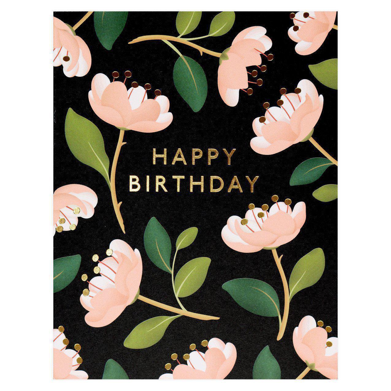 Clap Clap Magnolia Birthday Card Black 