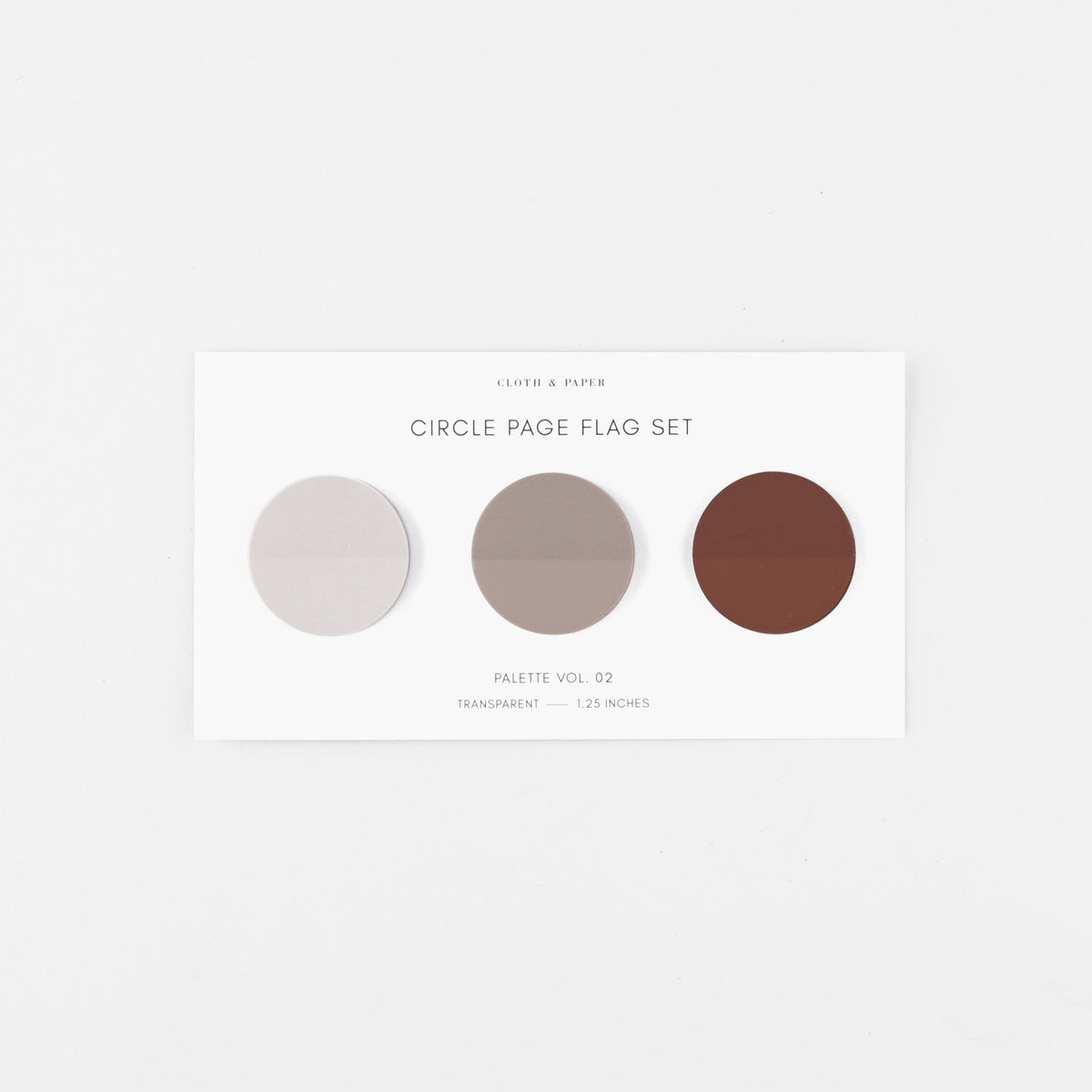 Cloth & Paper Circle Page Flag Trio Palette Vol. 02 Beignet Quartz Saddle 