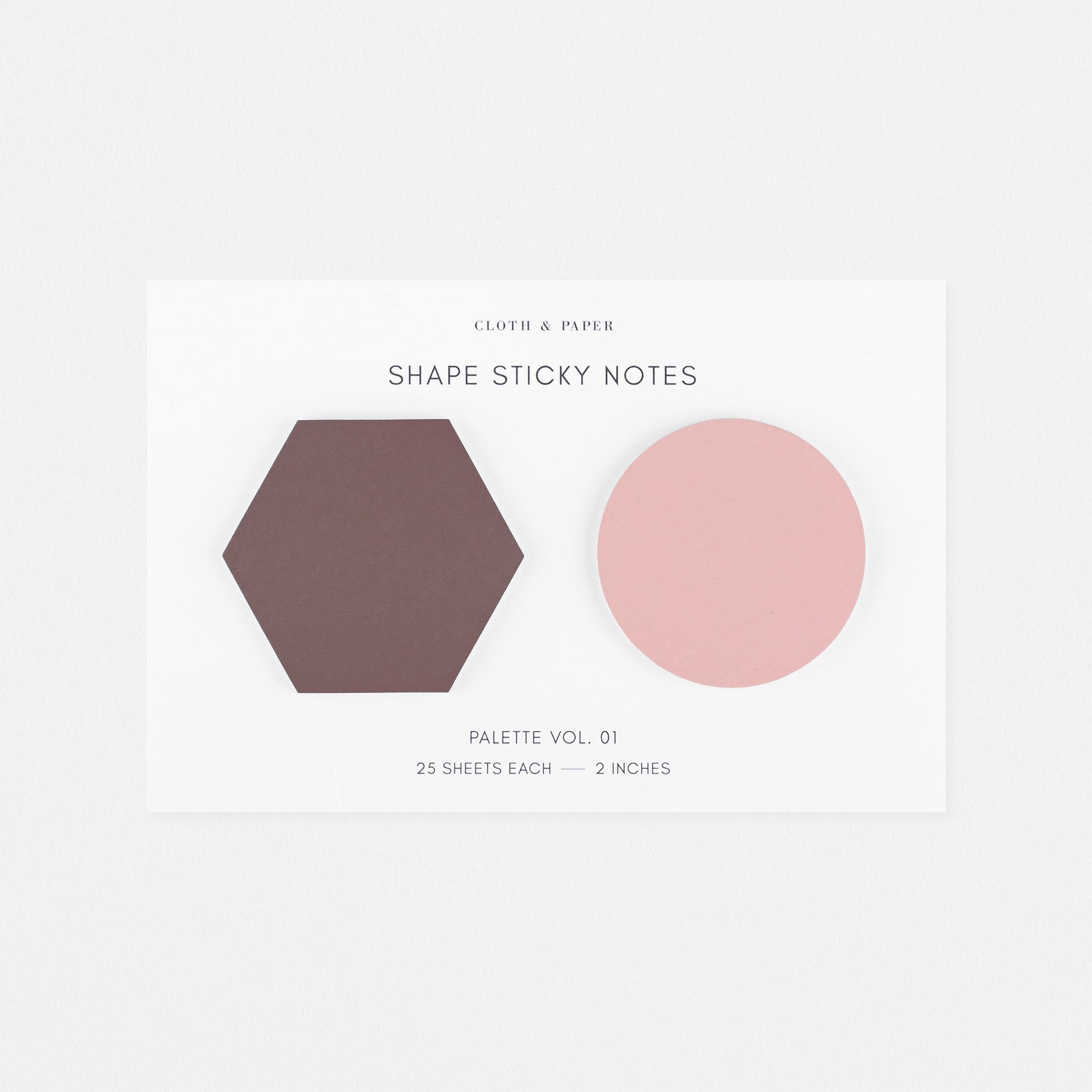 Cloth & Paper Shape Sticky Note Set Palette Vol. 1 Chestnut Demure 