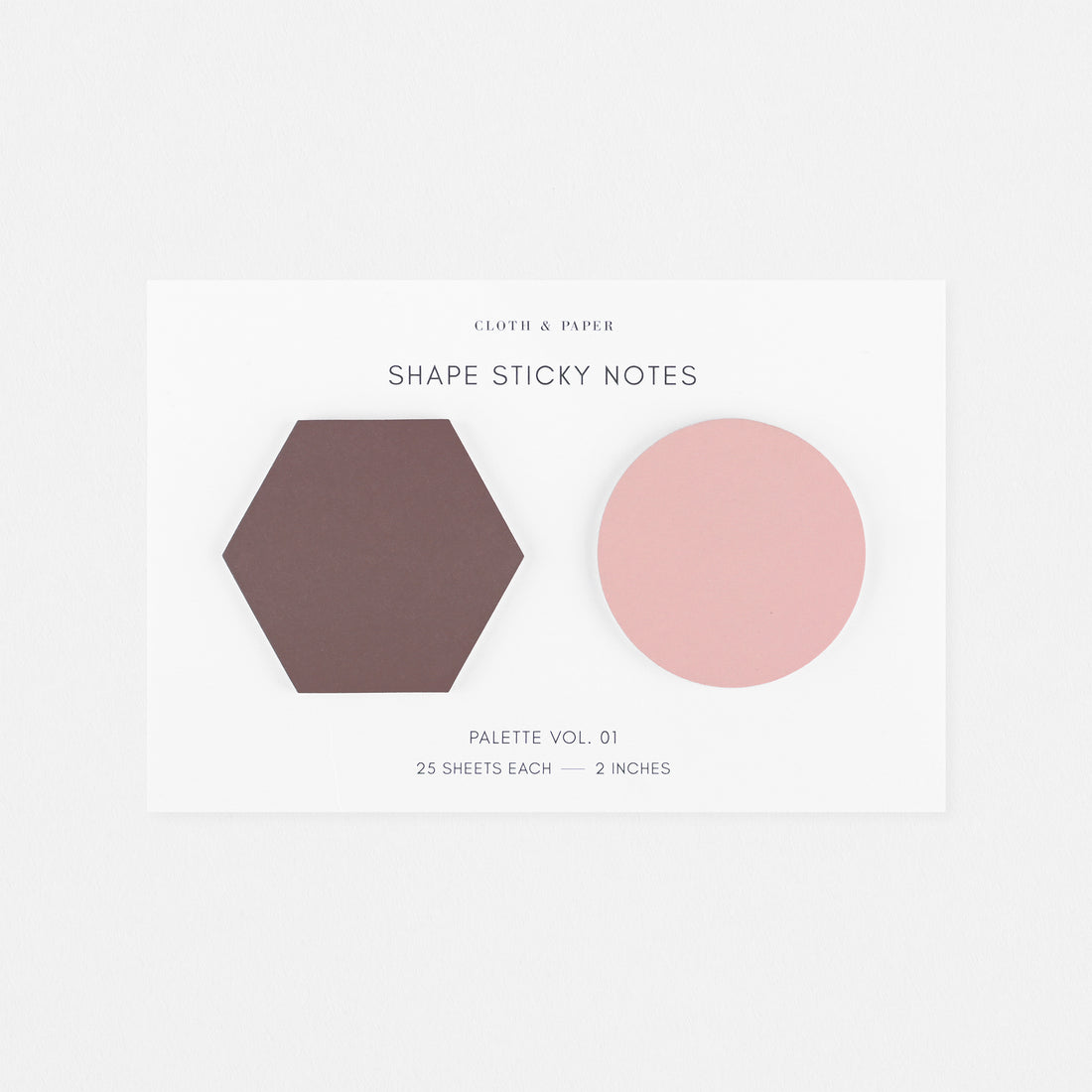Cloth & Paper Shape Sticky Note Set Palette Vol. 1 Chestnut Demure 