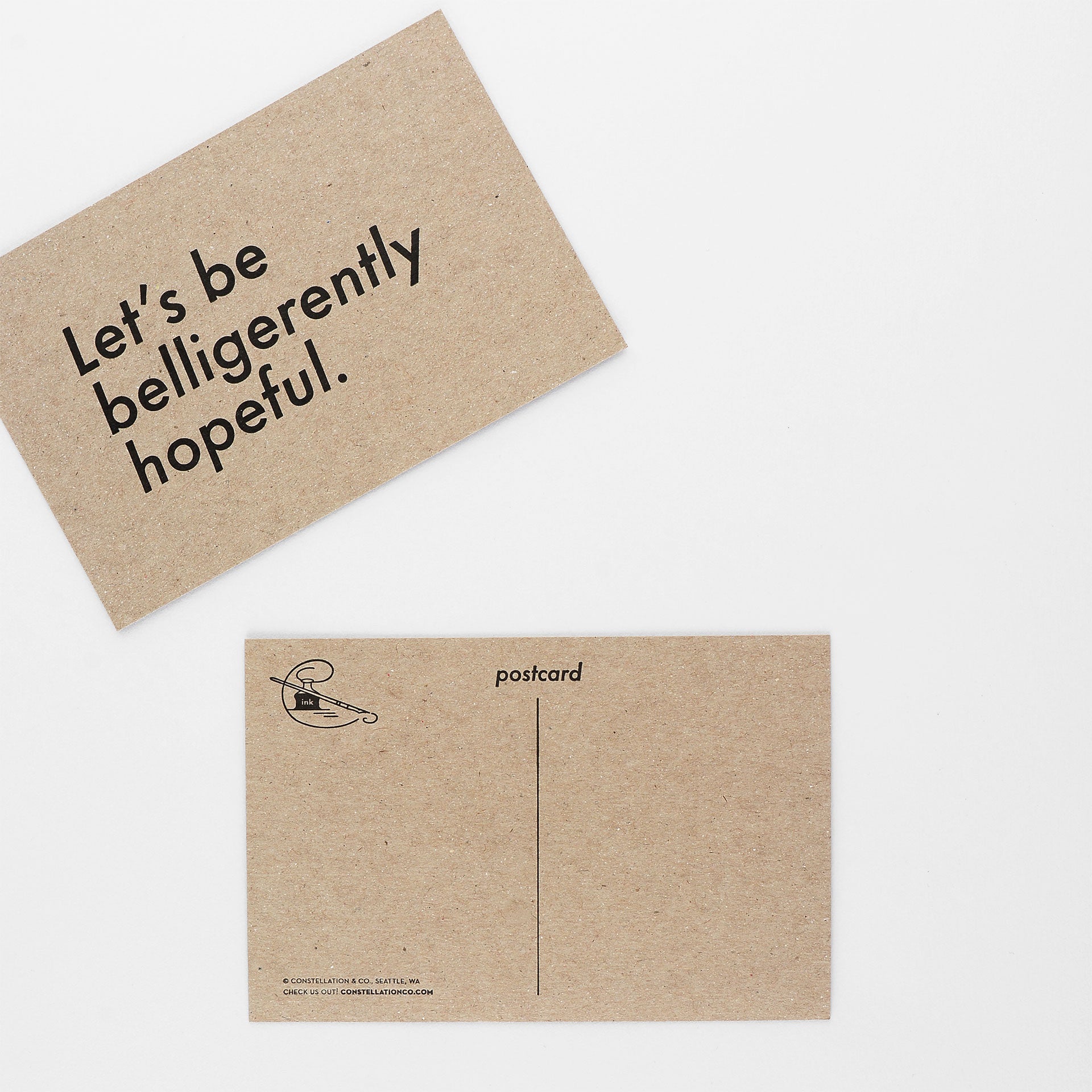 Constellation & Co. Belligerently Hopeful Postcard 