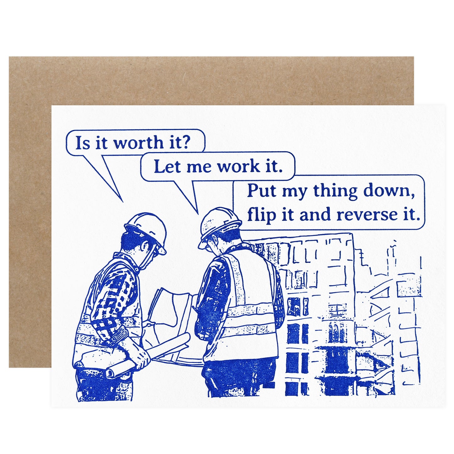 Guttersnipe Press Construction Work It Greeting Card 