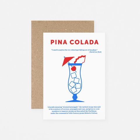 Crispin Finn Piña Colada Cocktail Greeting Card 