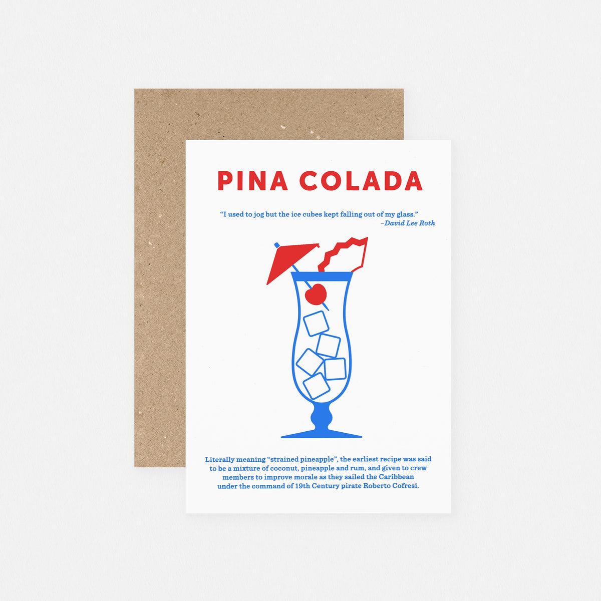 Crispin Finn Piña Colada Cocktail Greeting Card 