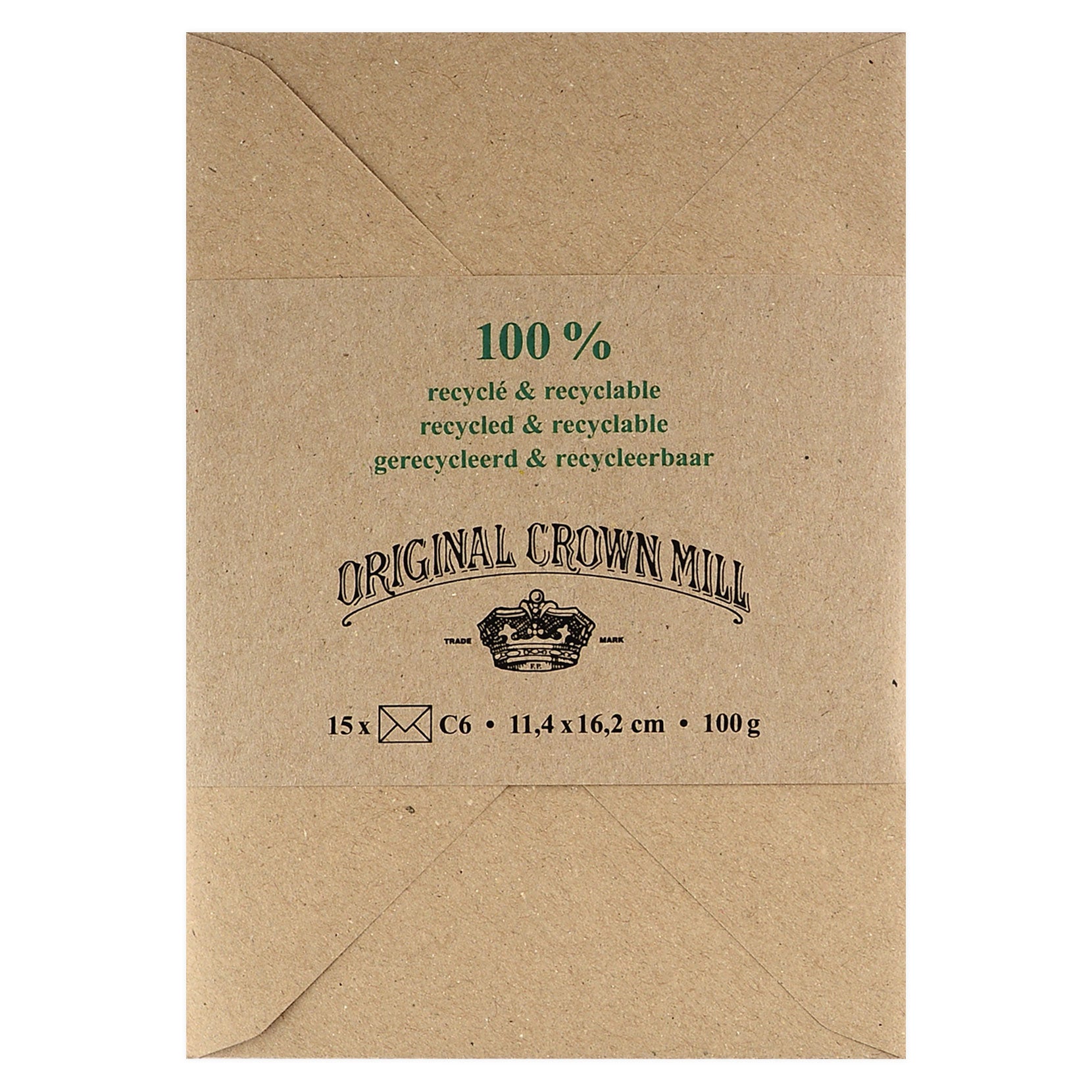 Crown Mill Crown Mill 100% Recycled Stationery | Folded Cards and Envelopes 