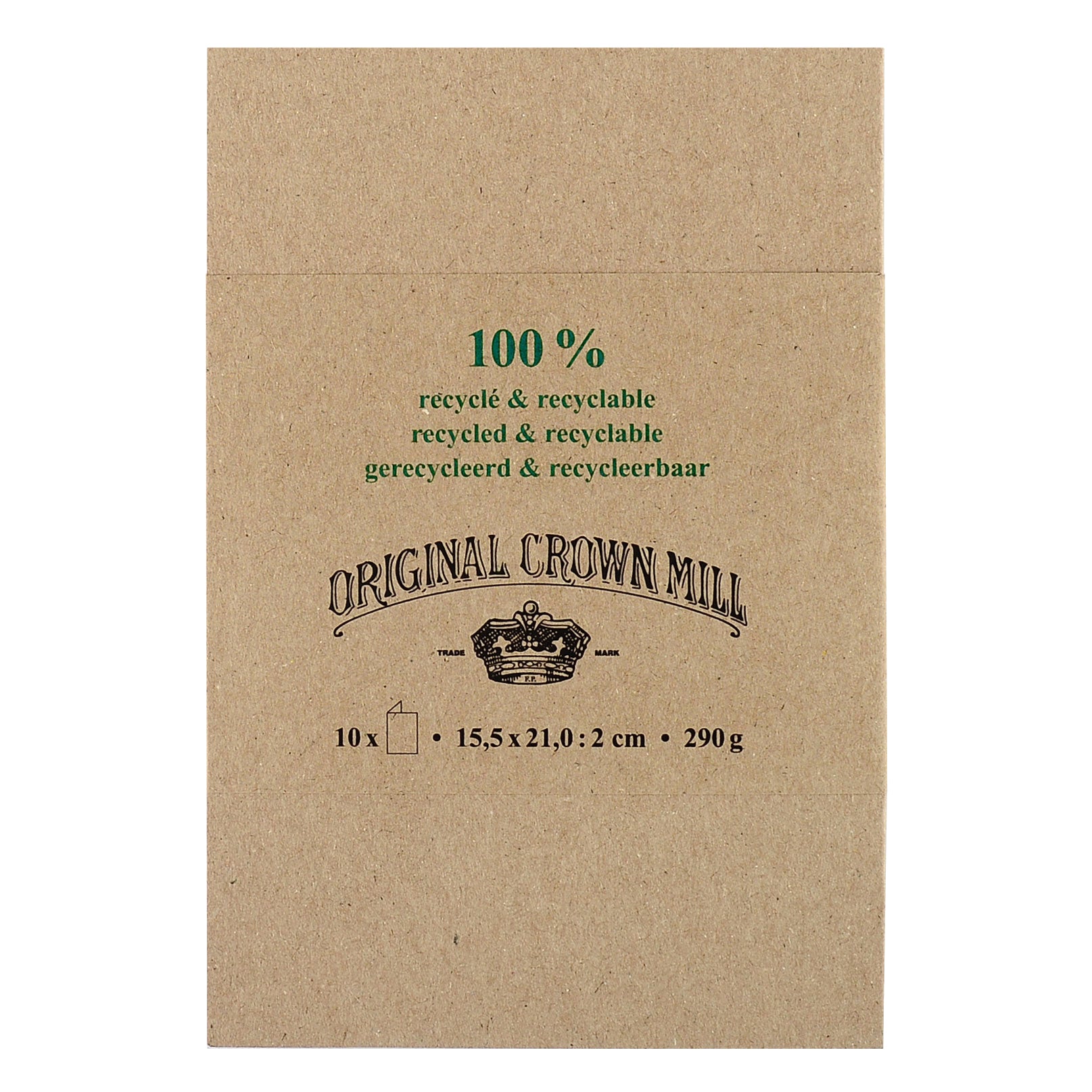 Crown Mill Crown Mill 100% Recycled Stationery | Folded Cards and Envelopes 