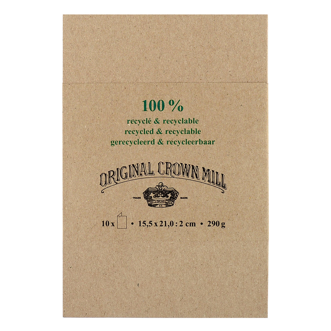 Crown Mill Crown Mill 100% Recycled Stationery | Folded Cards and Envelopes 