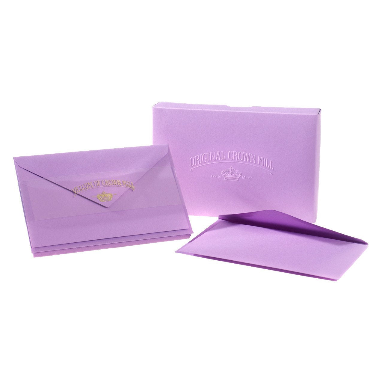Crown Mill Color Vellum Small Flat Note Cards Boxed Lavender – GREER Chicago