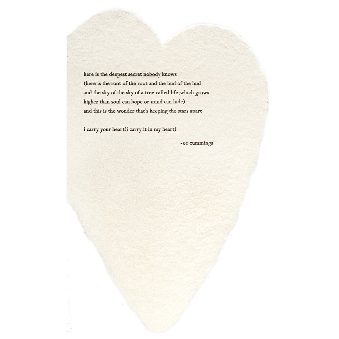 Oblation Papers & Press Cummings Handmade Paper Greeting Card 