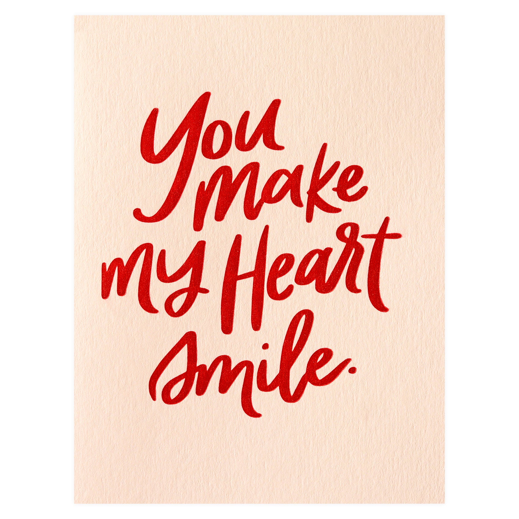 Dahlia Press Heart Smile Greeting Card 