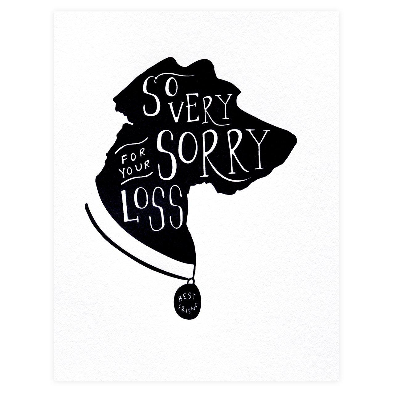 Dahlia Press So Very Sorry Dog Pet Sympathy Card 