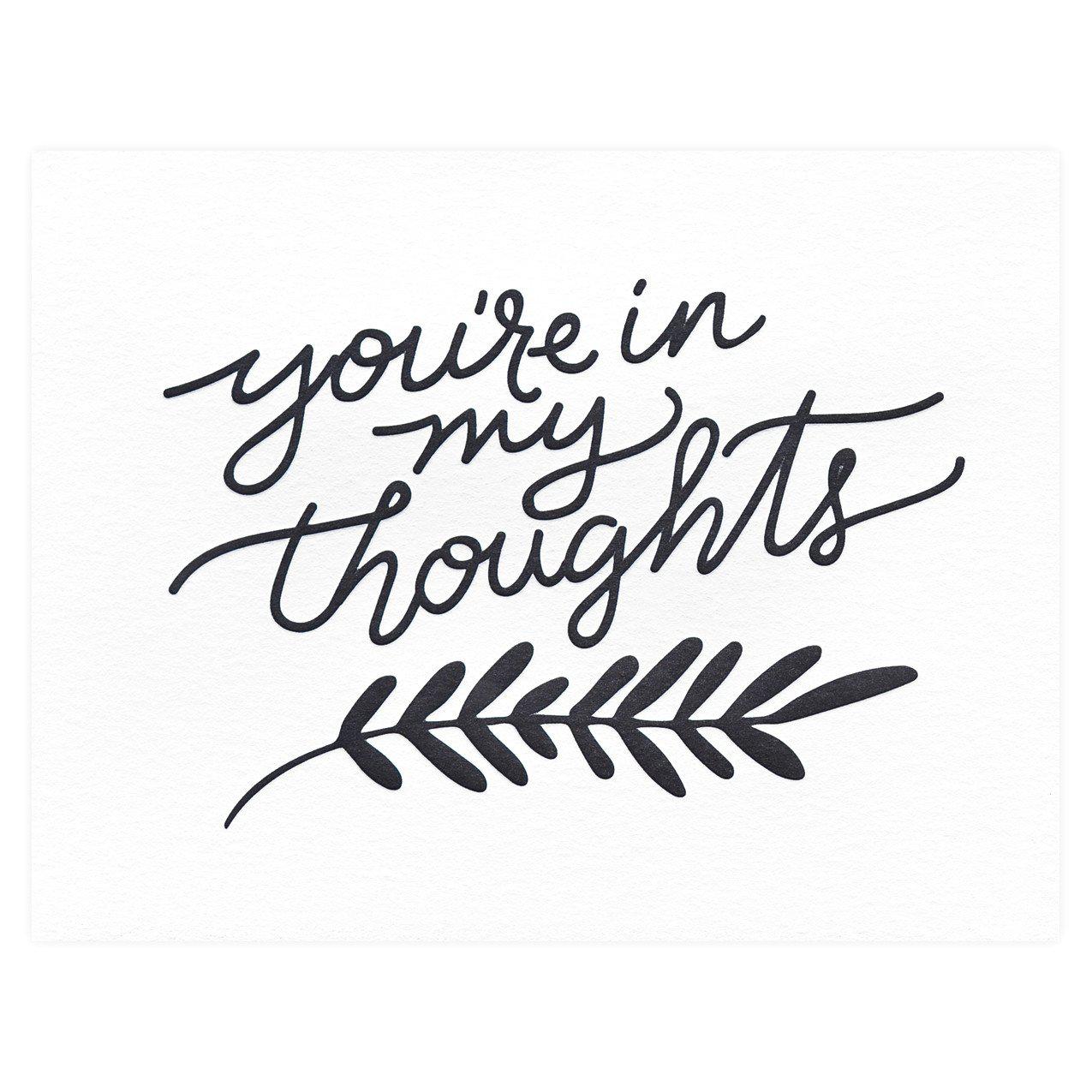 Dahlia Press You're in my Thoughts Sympathy Card 
