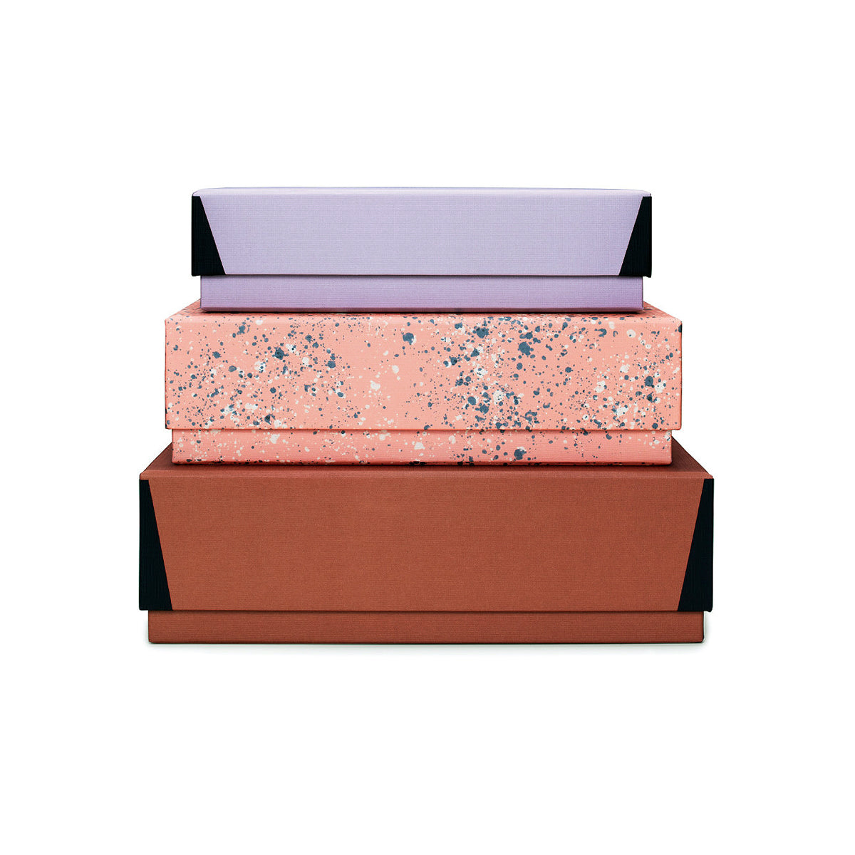 Darling Clementine Nesting Storage Box Set of Three Rust 