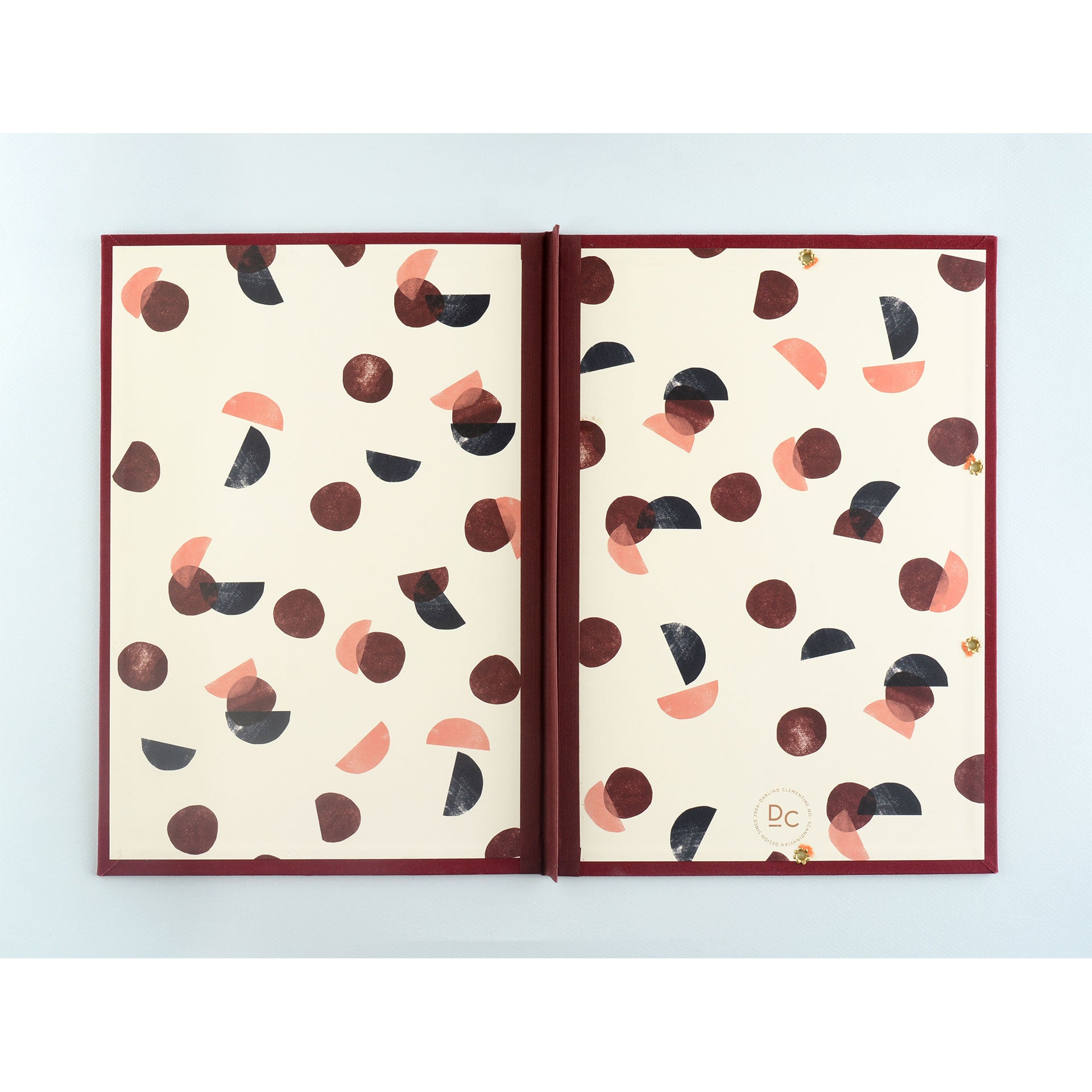 Darling Clementine Darling Clementine Folder Burgundy Linen 