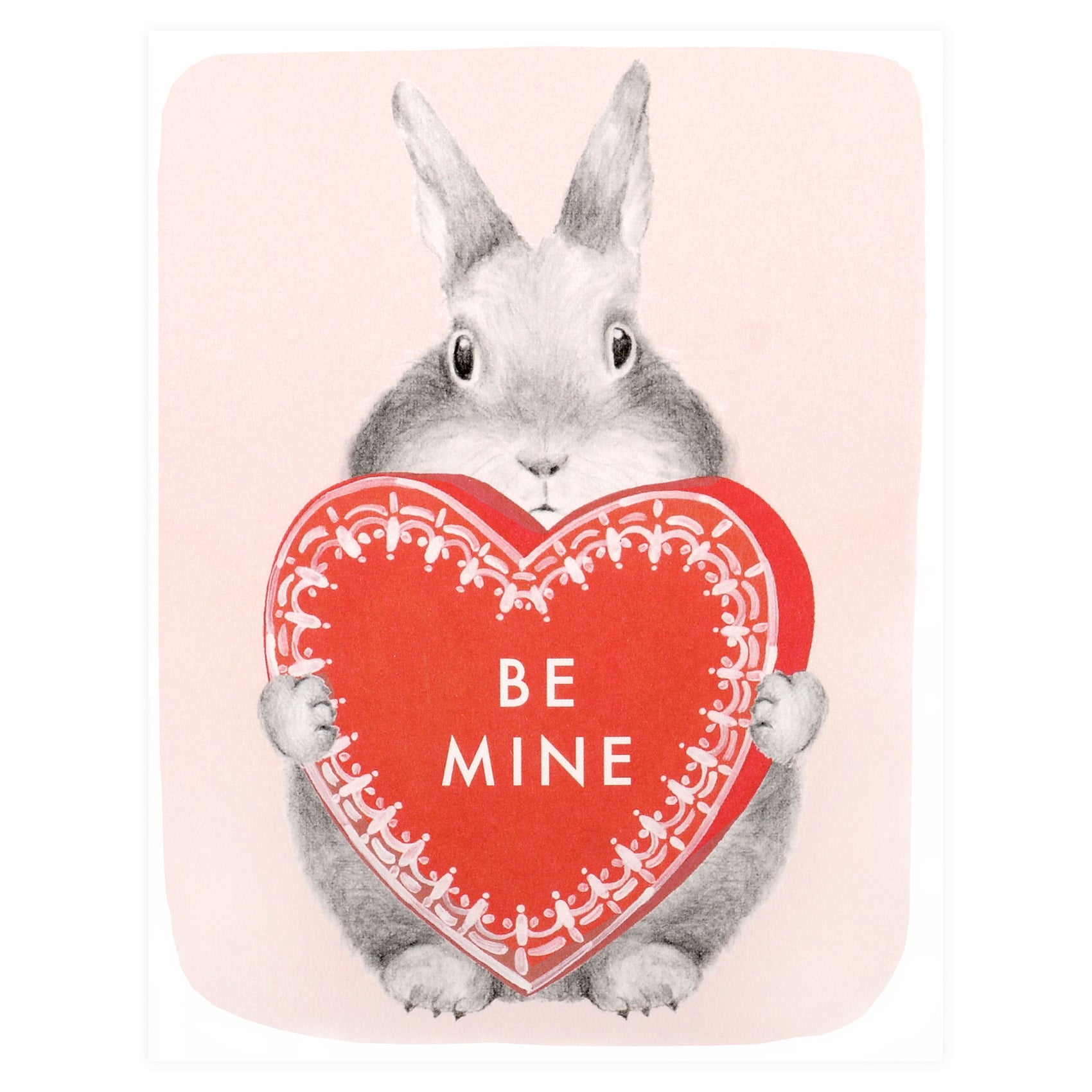 Be Mine Bunny Valentines Day Card