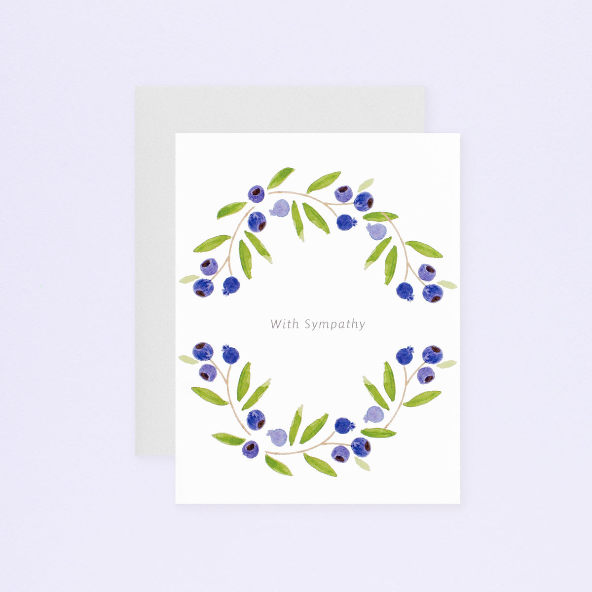 Dear Hancock Blueberry Wreath Sympathy Card 