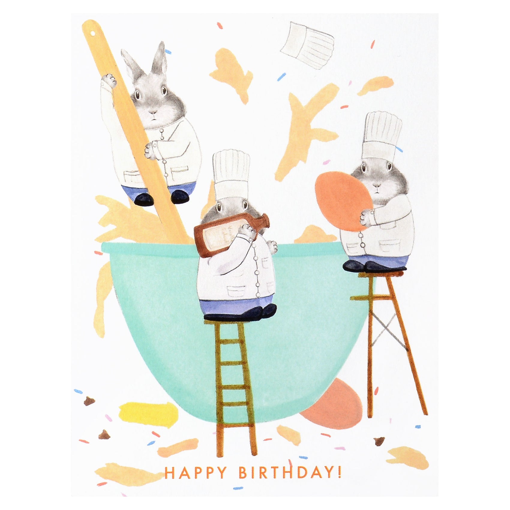 Bunnies Cook Birthday Card