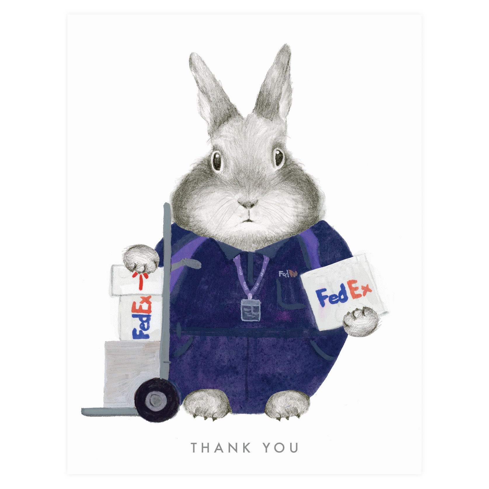 Dear Hancock Essential Worker FedEx Thank You Card 