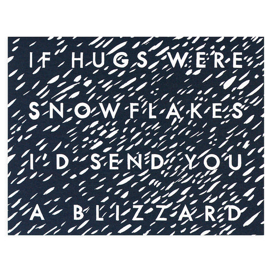 Dear Hancock If Hugs Were Snowflakes Holiday Card 
