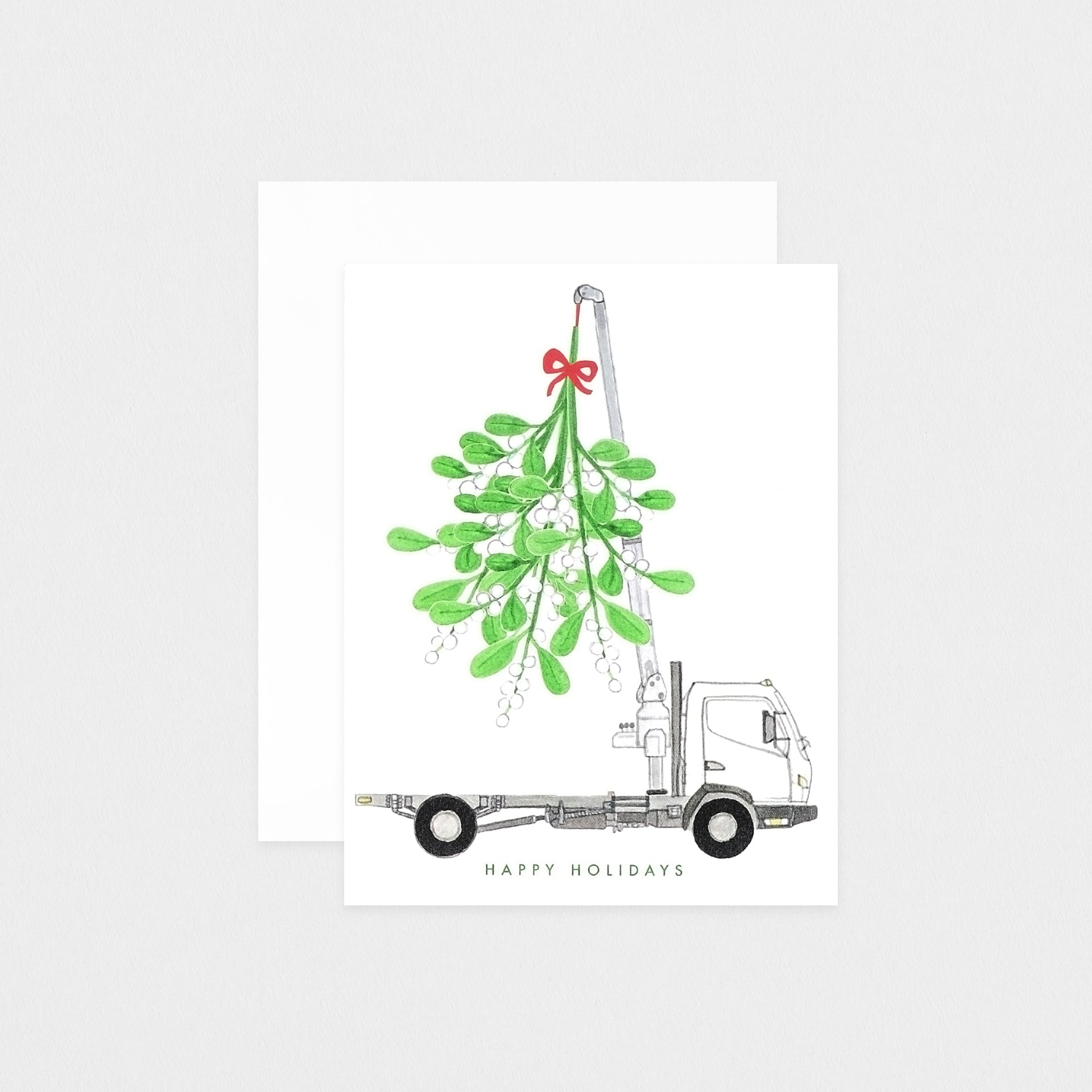 Dear Hancock Mistletoe Truck Christmas Card 
