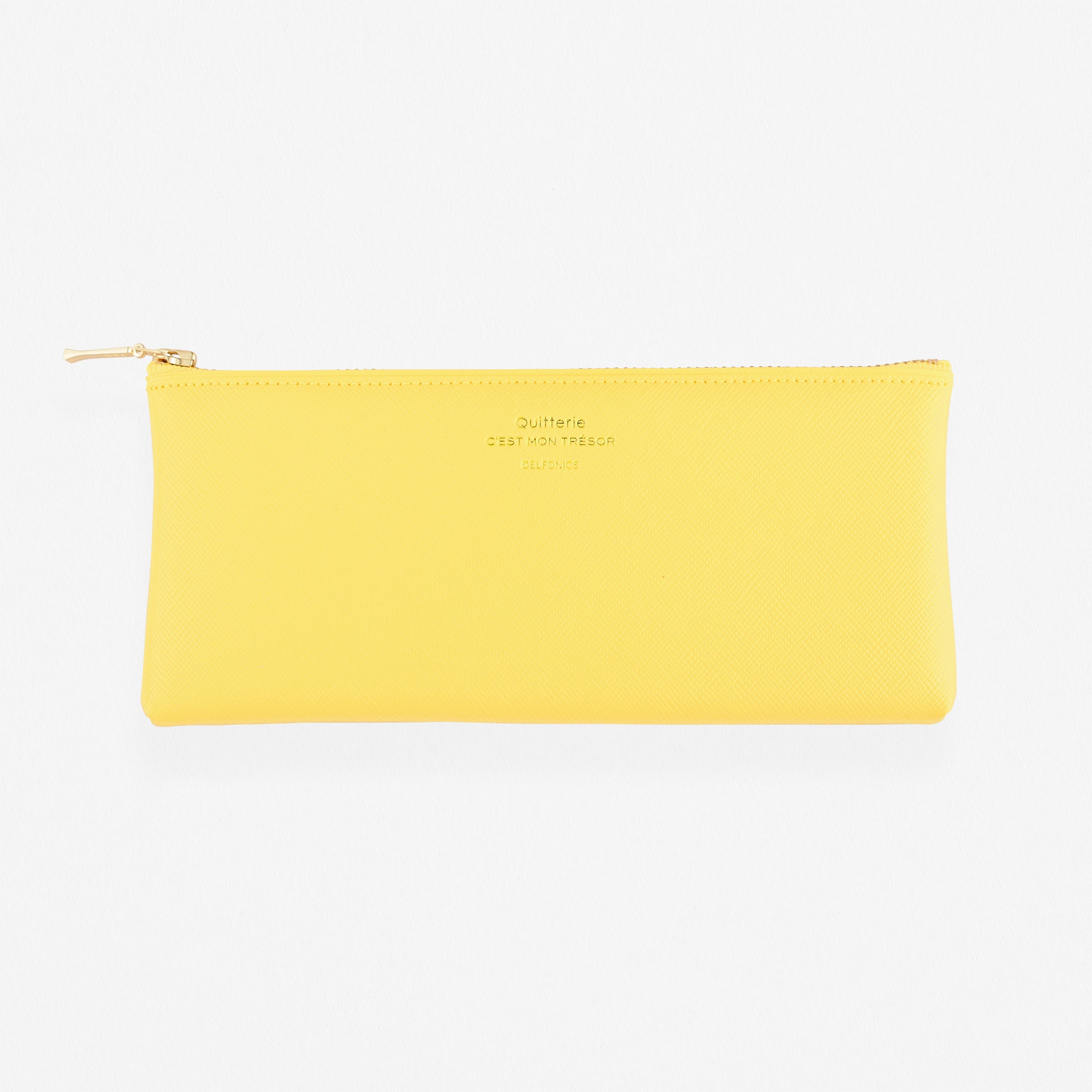 Delfonics Quitterie Flat Pen Pencil Case Yellow 