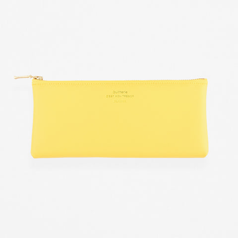 Delfonics Quitterie Flat Pen Pencil Case Yellow 
