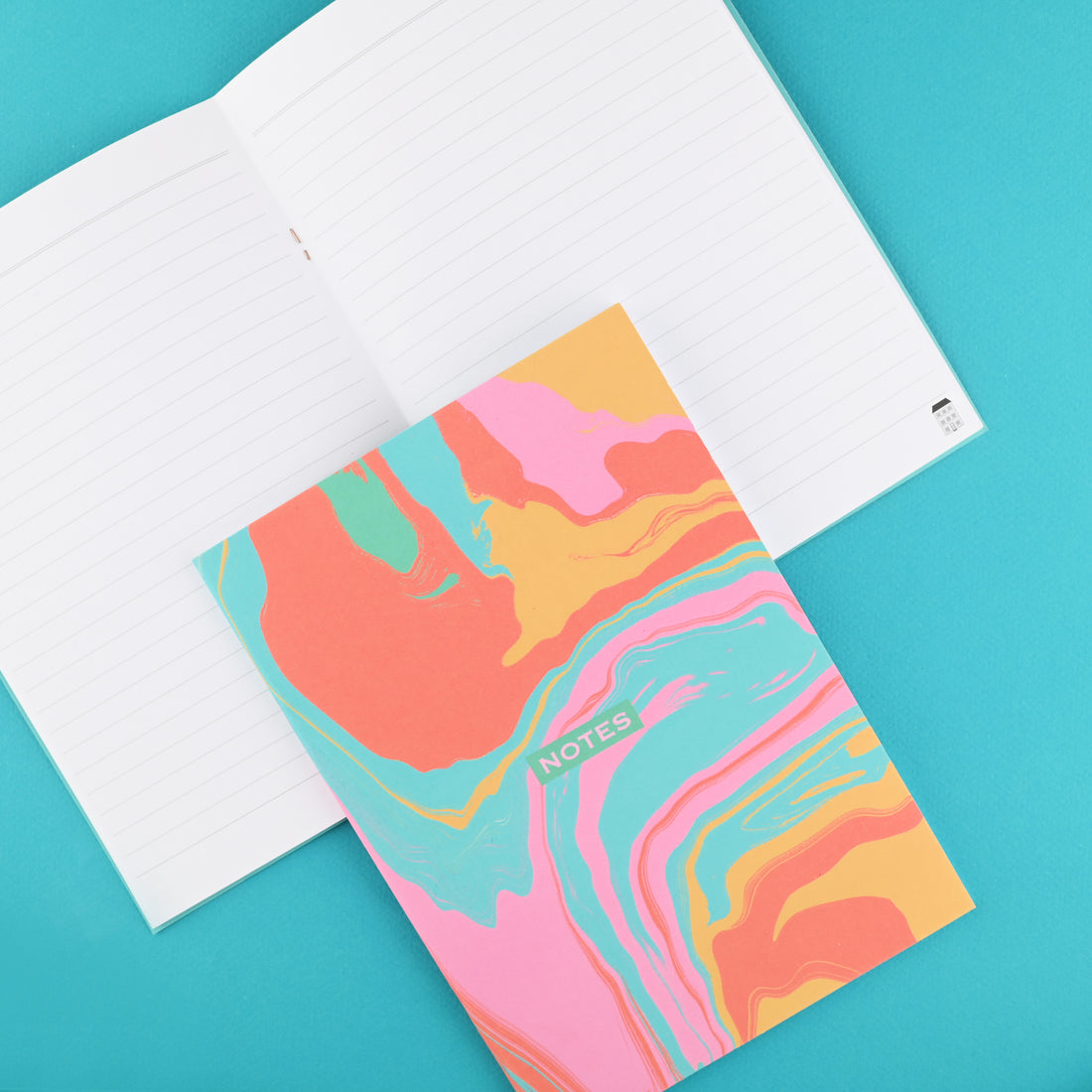 The Design Palette Colour Swirls Lined A5 Notebook 
