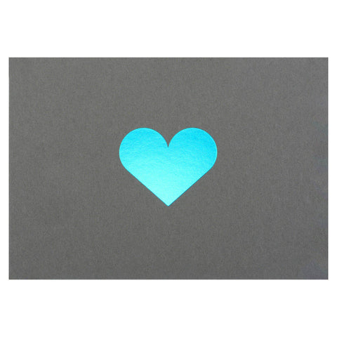 Dotsy Turquoise Heart Greeting Card 