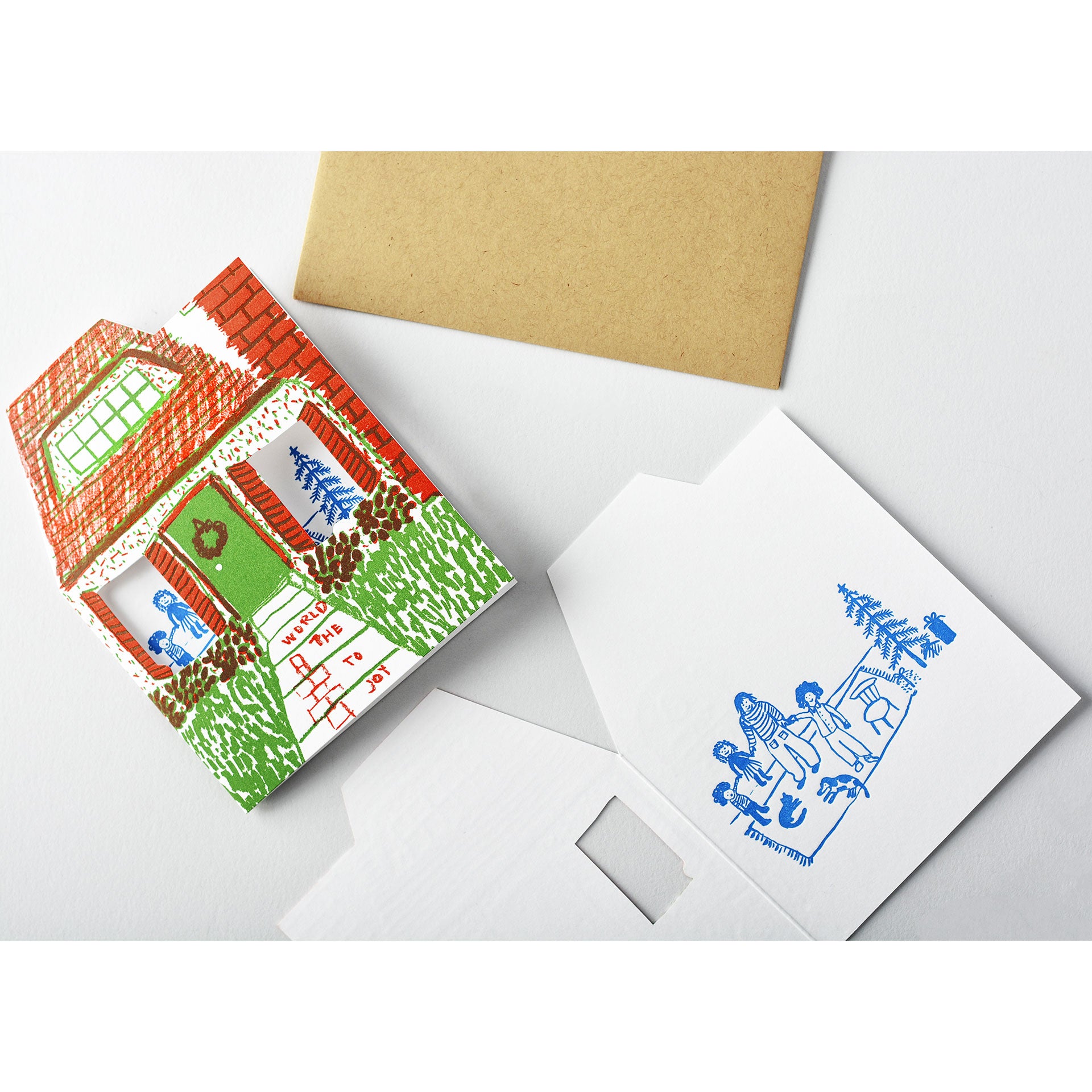 Egg Press Joy House Christmas Card 
