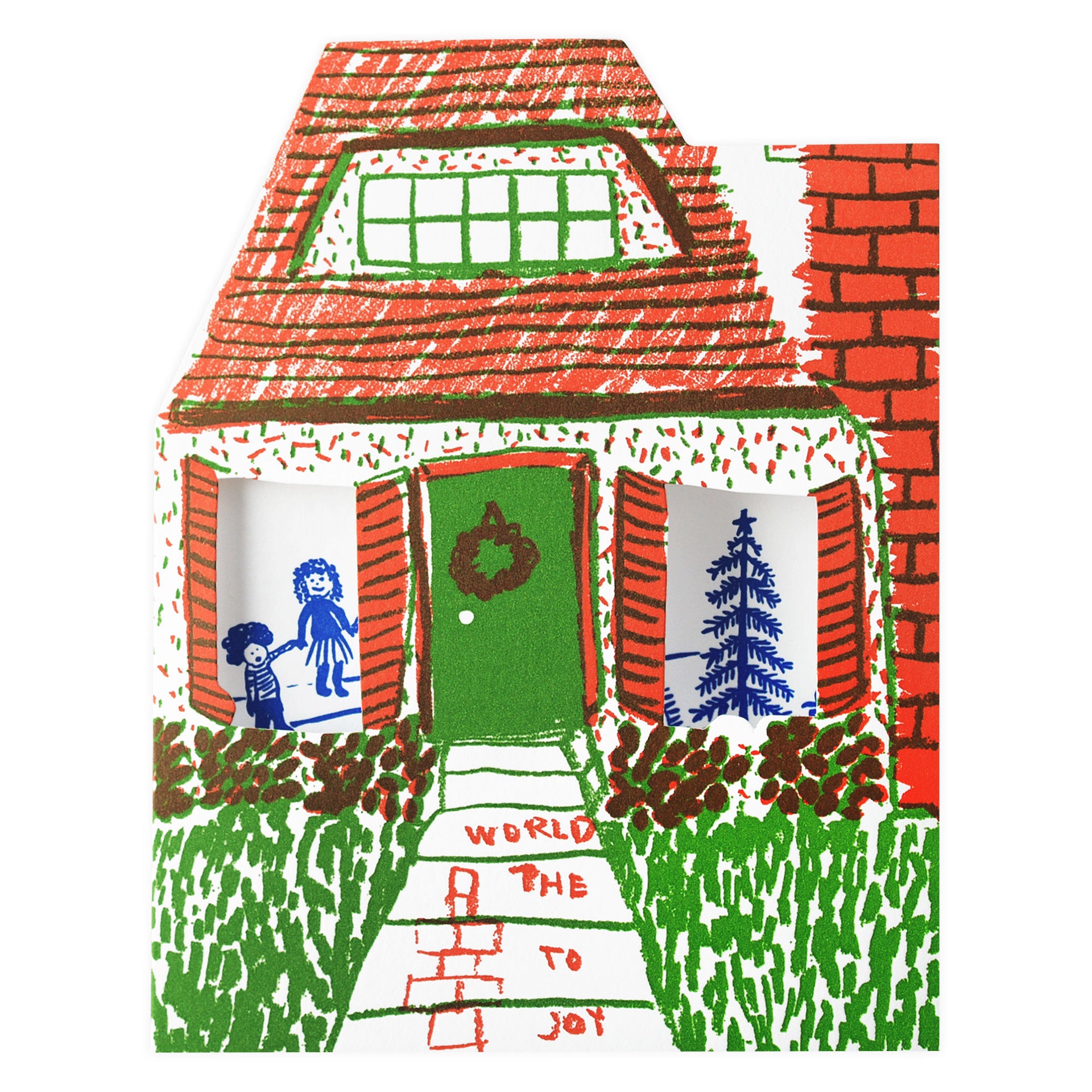 Egg Press Joy House Christmas Card 