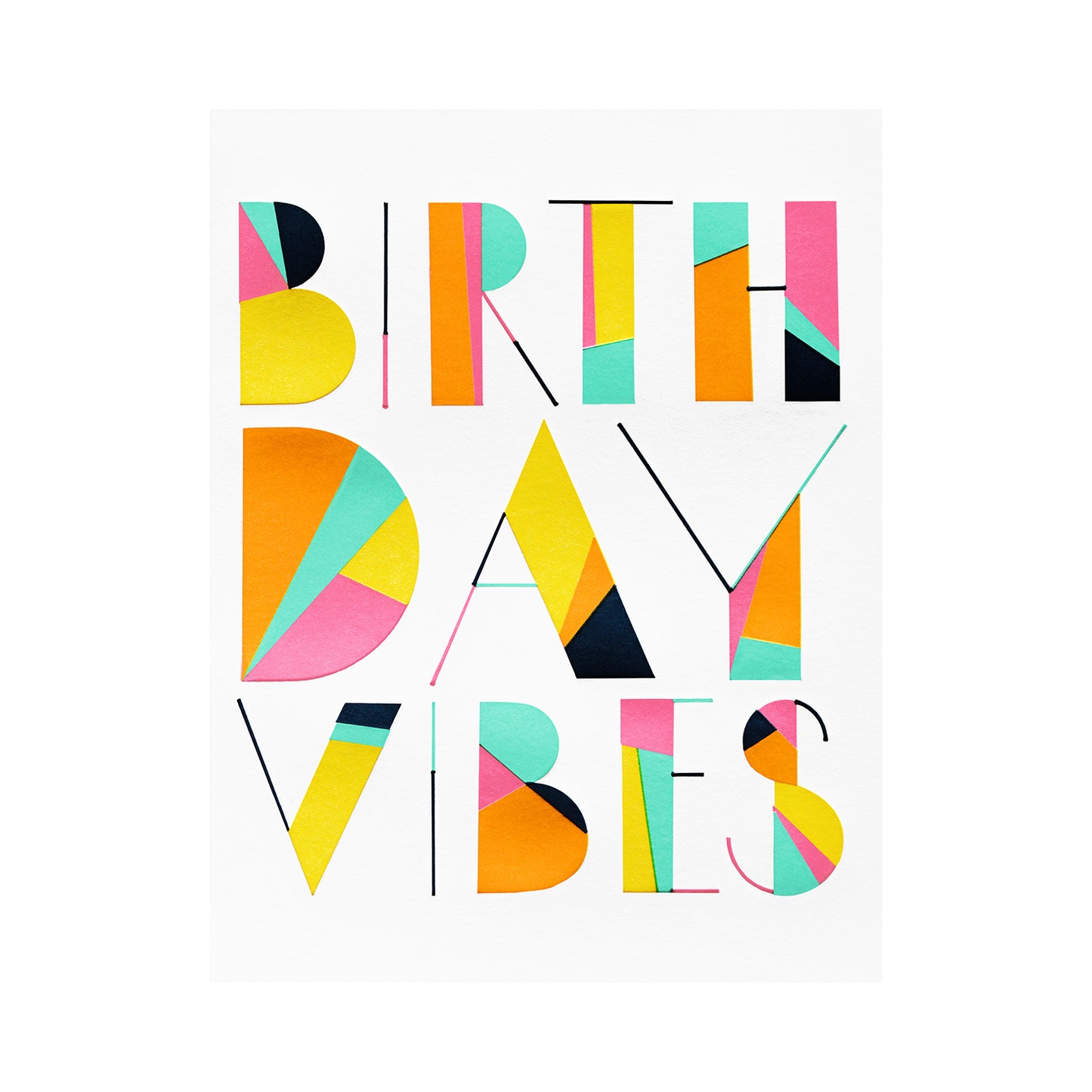 Elum Angled Vibes Birthday Card 