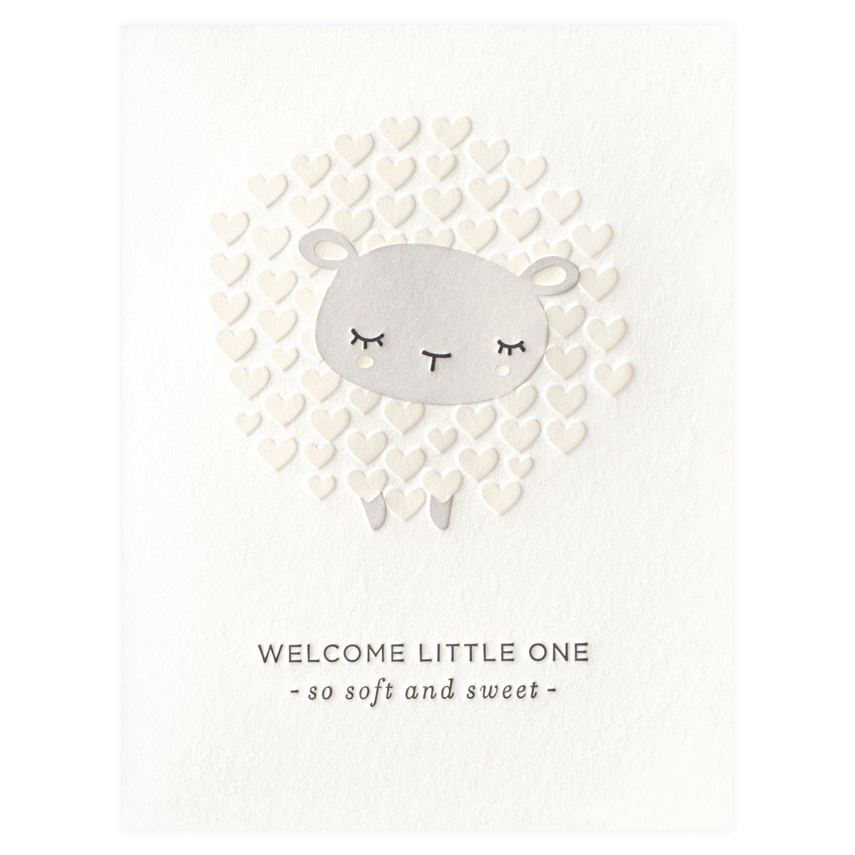 Elum Soft Sweet Lamb New Baby Card 