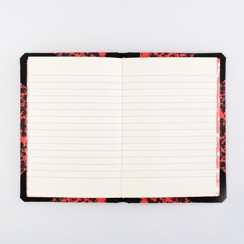 Null Emilio Braga Cloud Print Lined Notebook Red & Black | A7, A6 or A5 A7