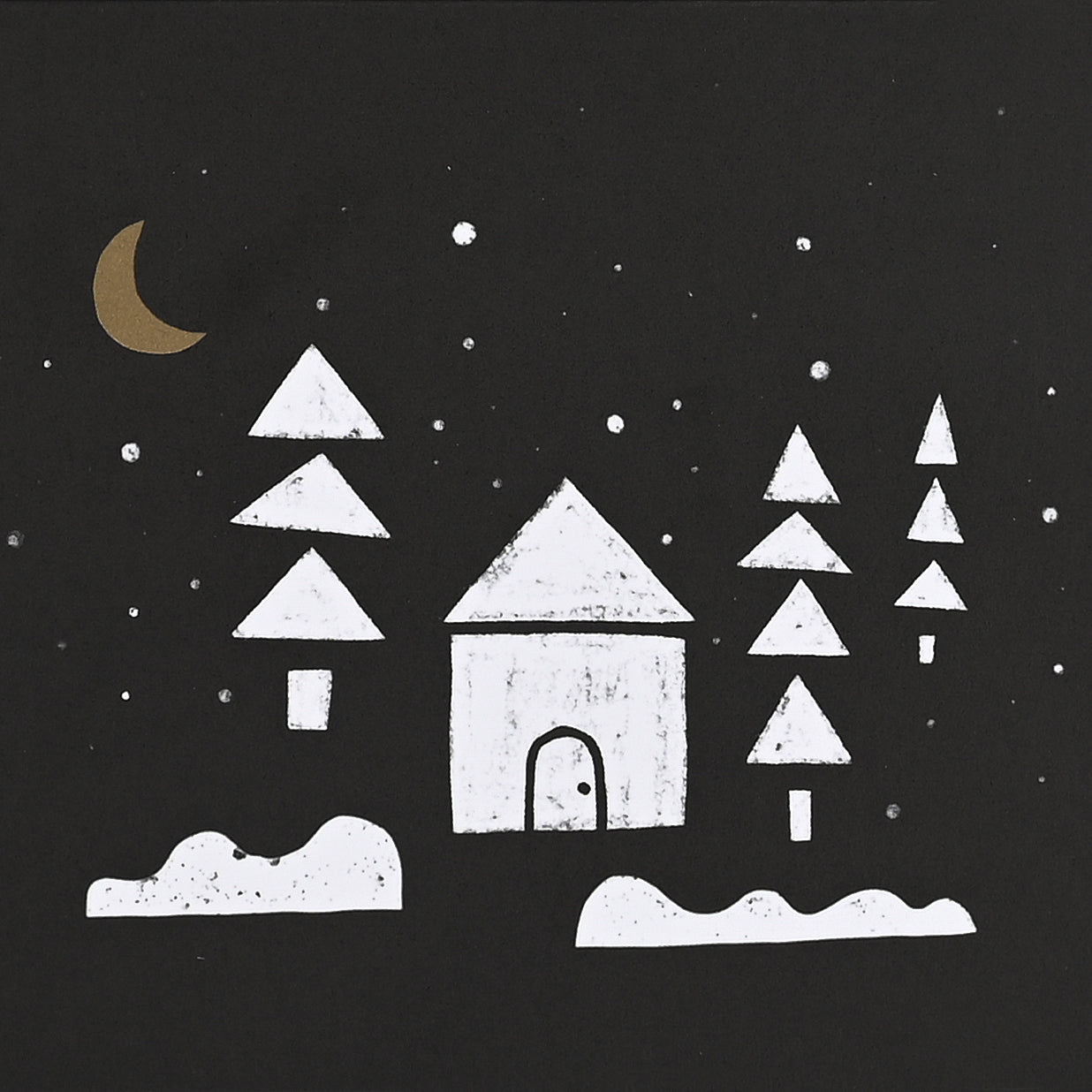 Emily Rae Carlson Snowy Cabin Holiday Card 