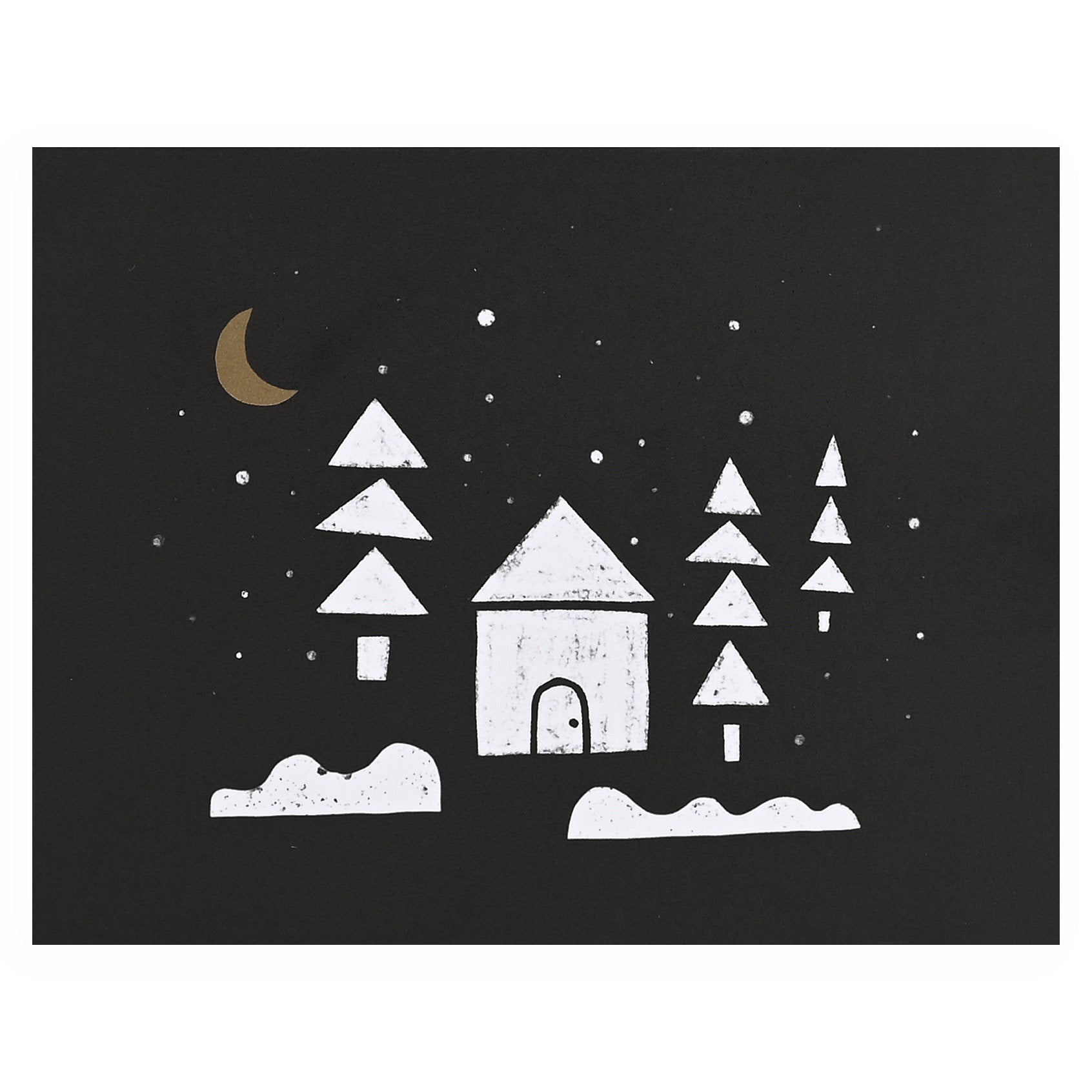 Emily Rae Carlson Snowy Cabin Holiday Card 