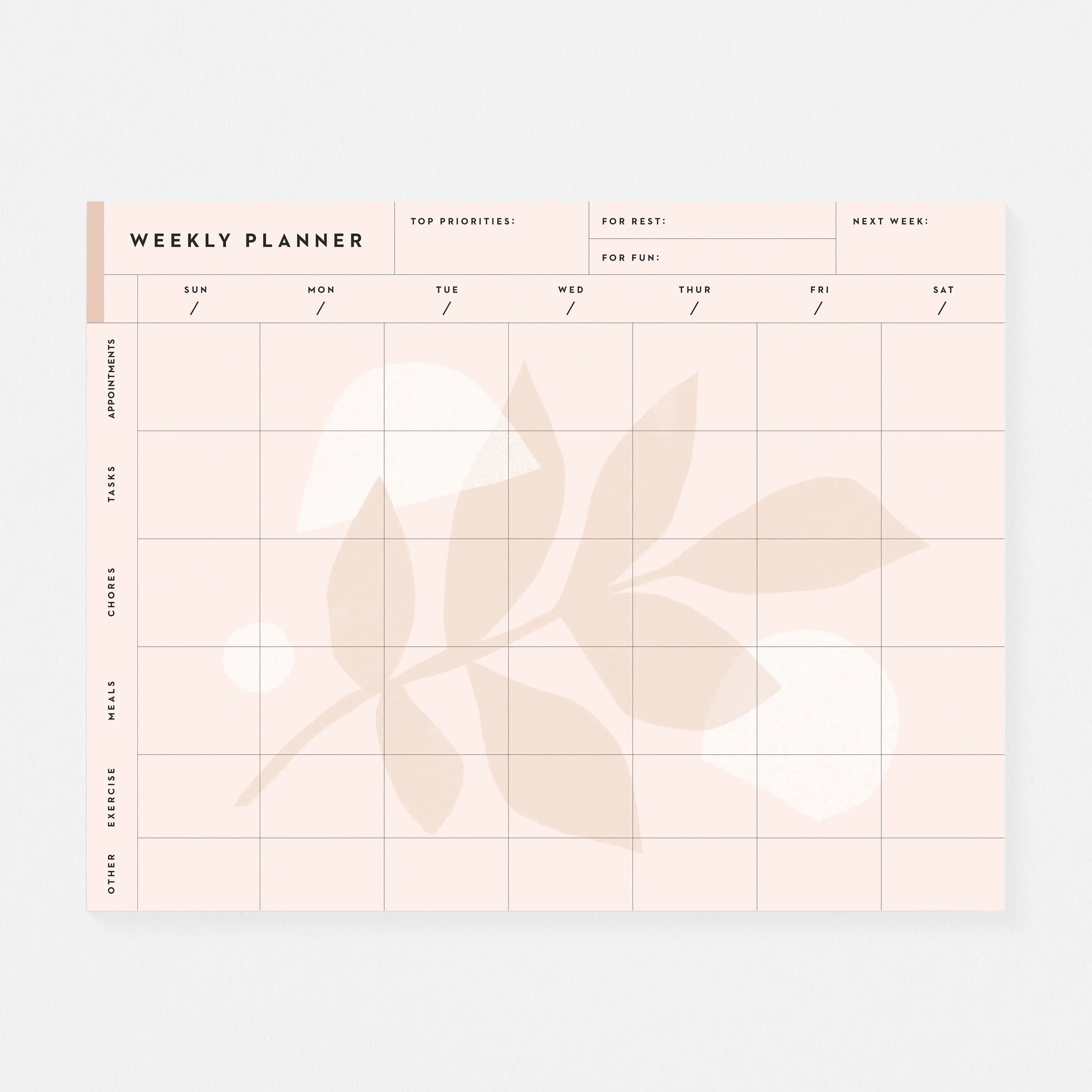 Emily Rae Carlson Weekly Planner Notepad 