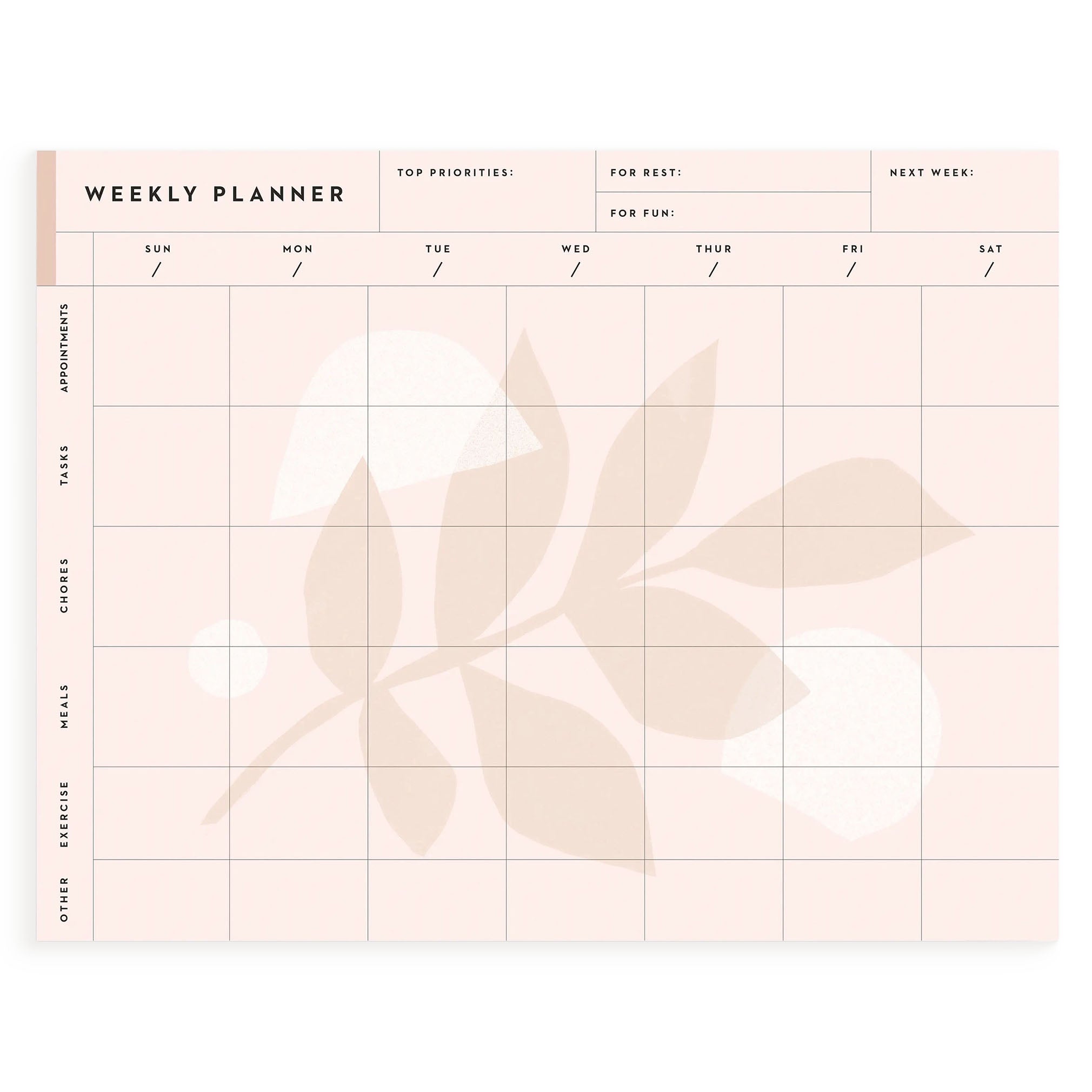 Emily Rae Carlson Weekly Planner Notepad 