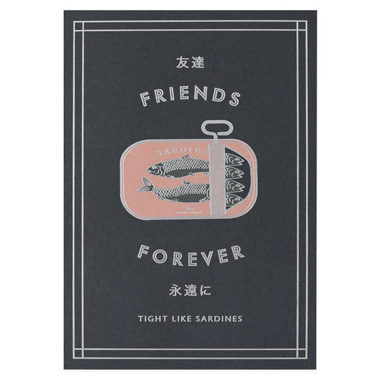 À L'aise Friends Forever Sardines Greeting Card 