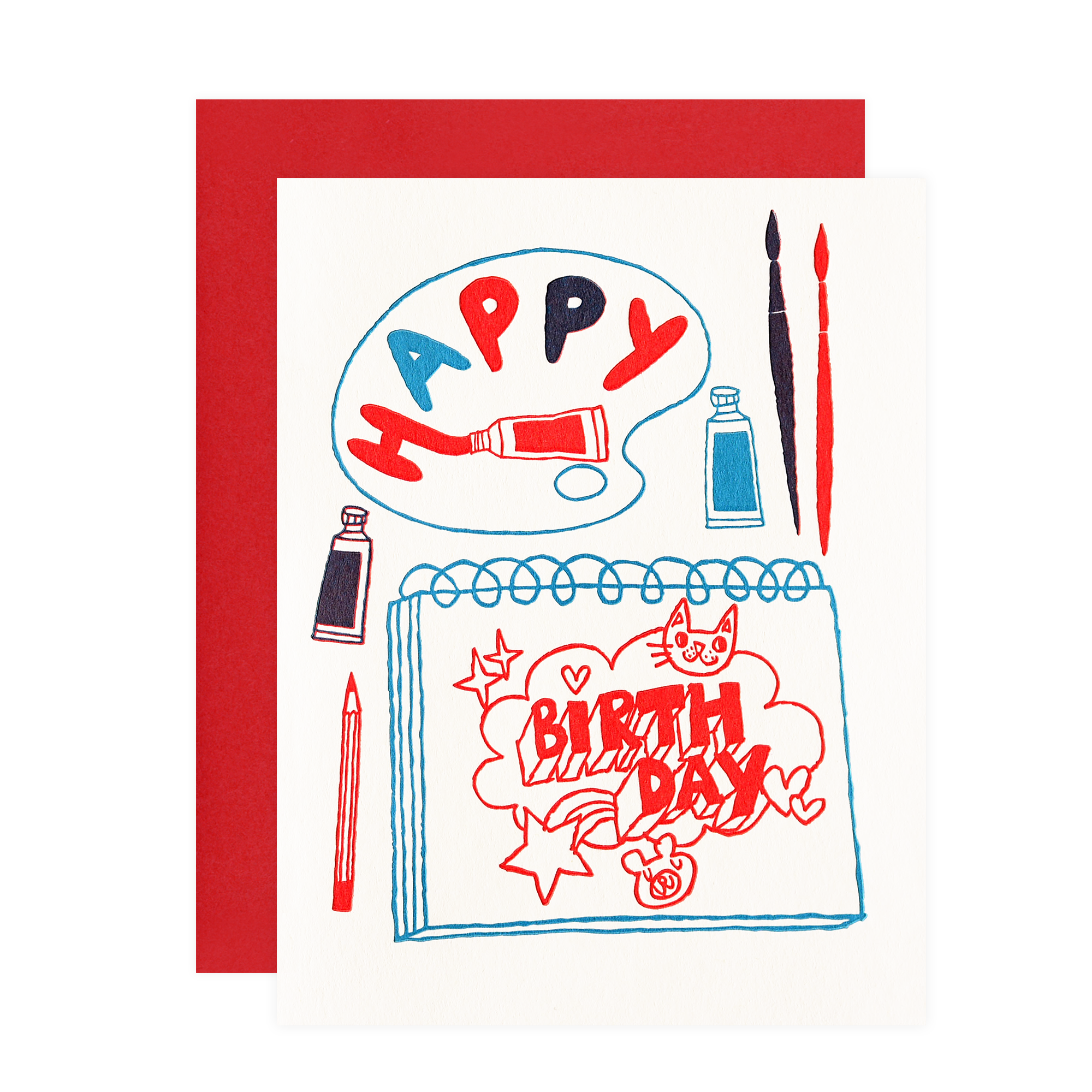 Fugu Fugu Artsy Birthday Card 