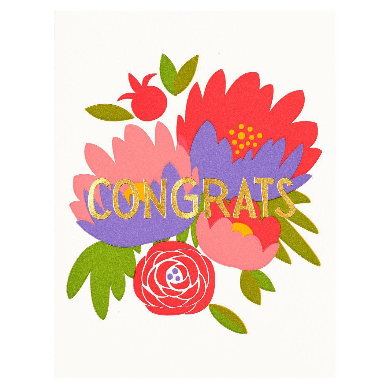 Fugu Fugu Congrats Bouquet Greeting Card 