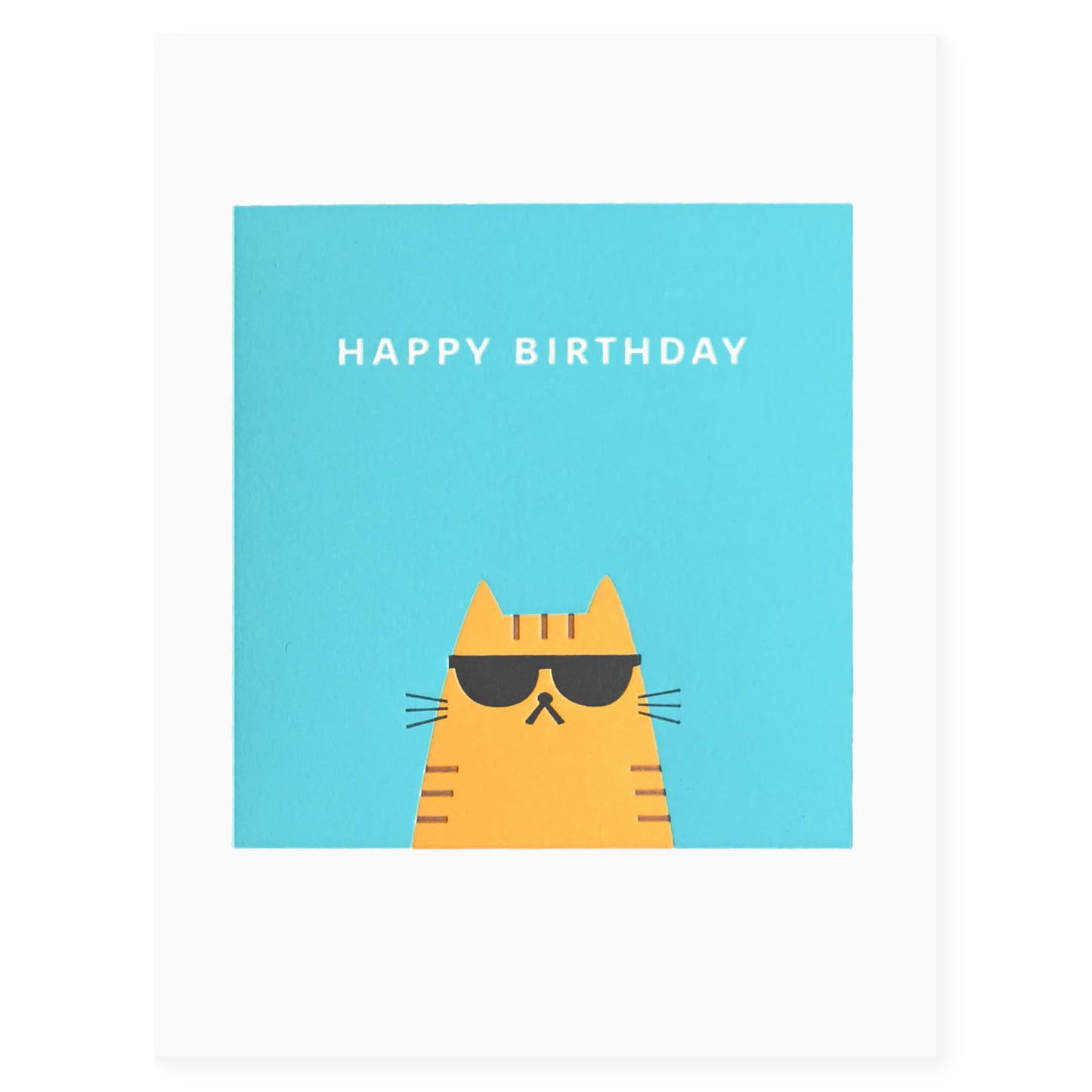 Fugu Fugu Cool Cat Birthday Card 