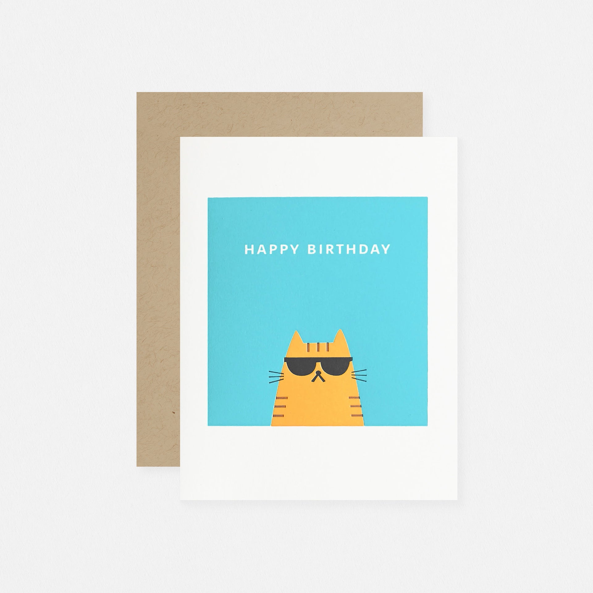 Fugu Fugu Cool Cat Birthday Card 