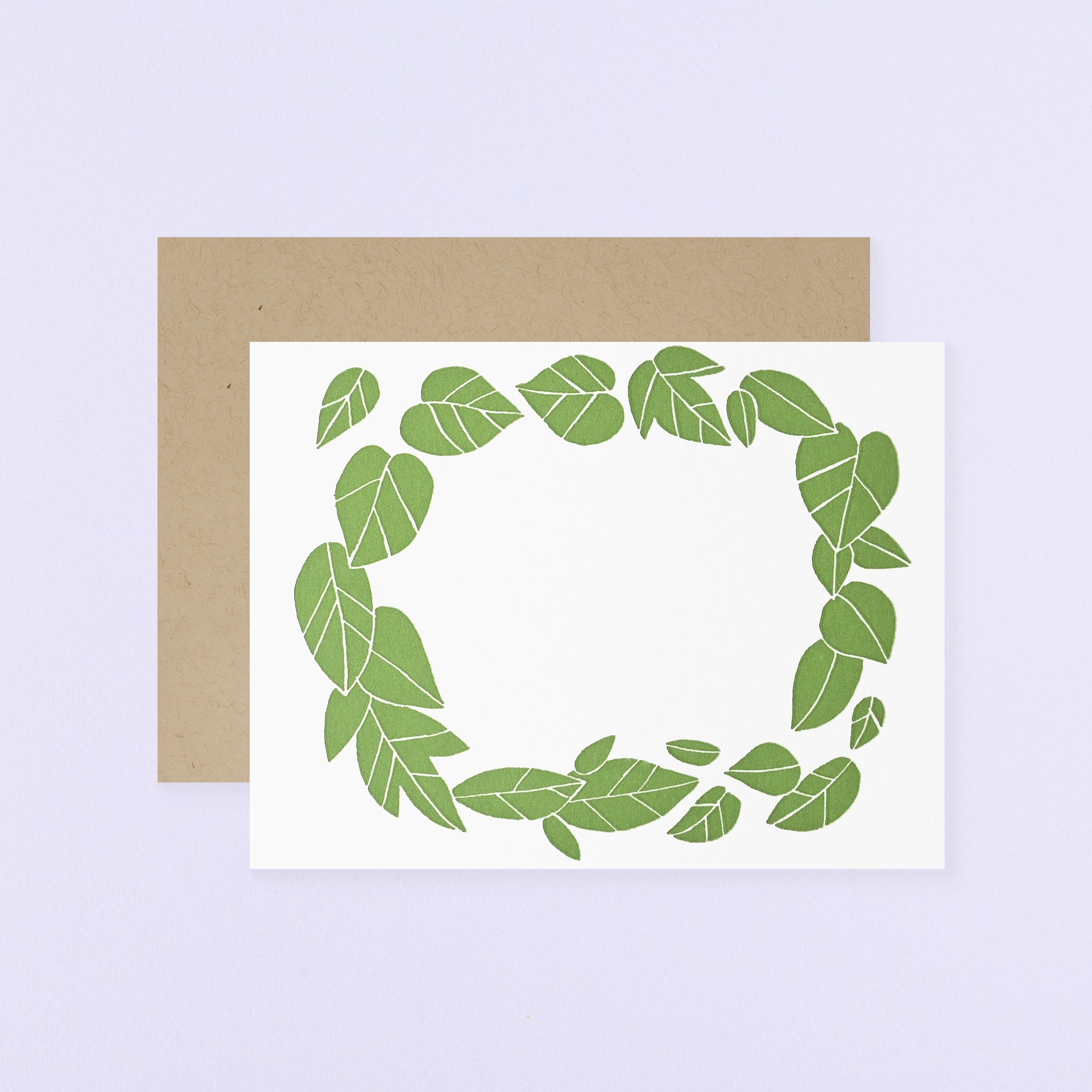 Fugu Fugu Green Leaves Flat Note Cards Set 