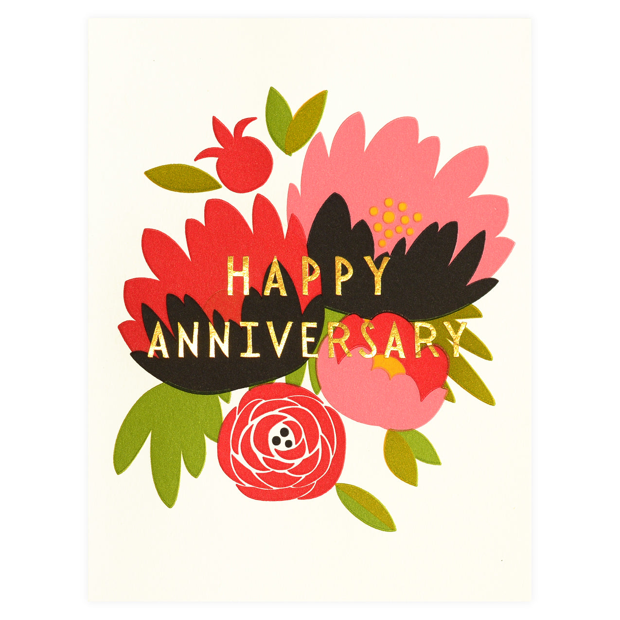 Fugu Fugu Happy Anniversary Bouquet Greeting Card 