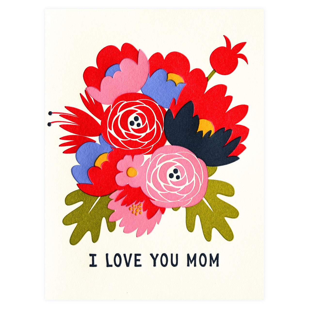 Fugu Fugu I Love You Mom Mother's Day Card 